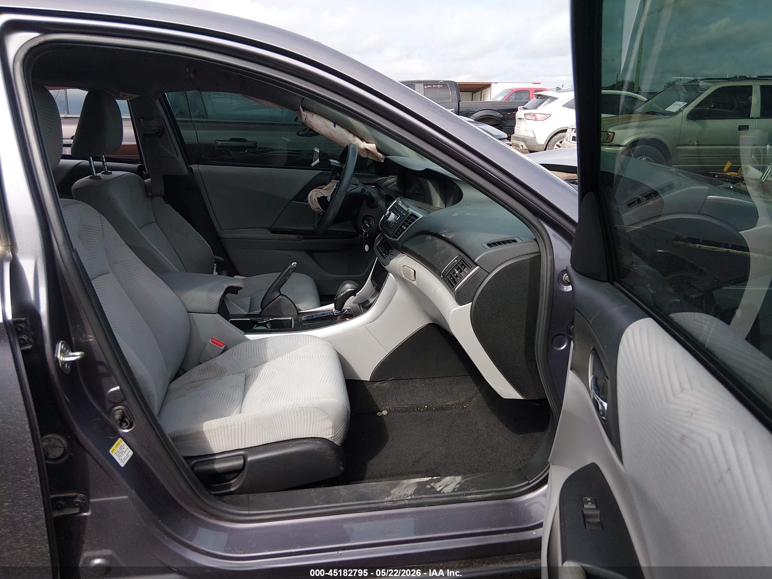 2015 Honda Accord Lx Gray vin: 1HGCR2F32FA231163