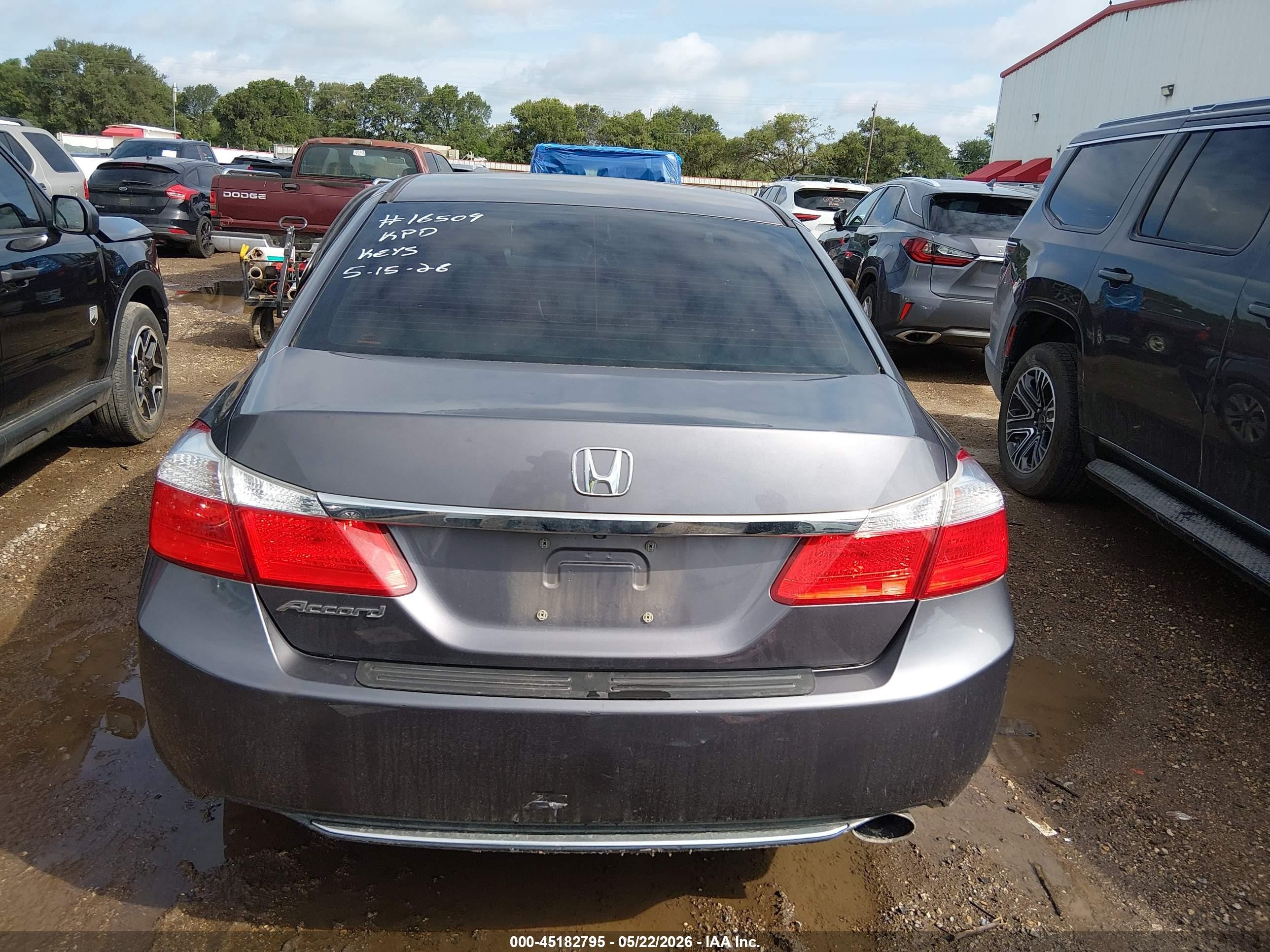 2015 Honda Accord Lx Gray vin: 1HGCR2F32FA231163