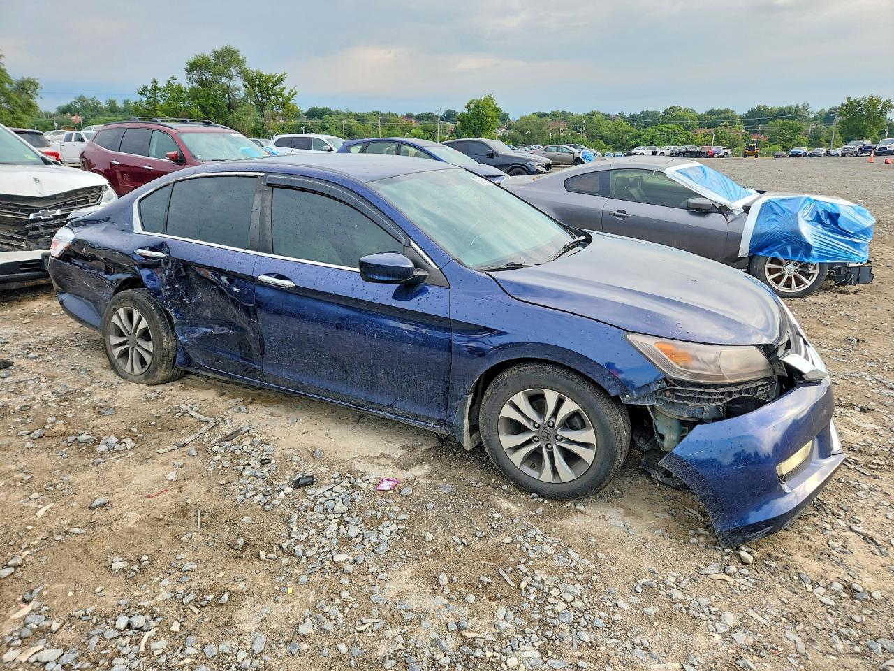 2015 Honda Accord Lx Синий vin: 1HGCR2F32FA232362