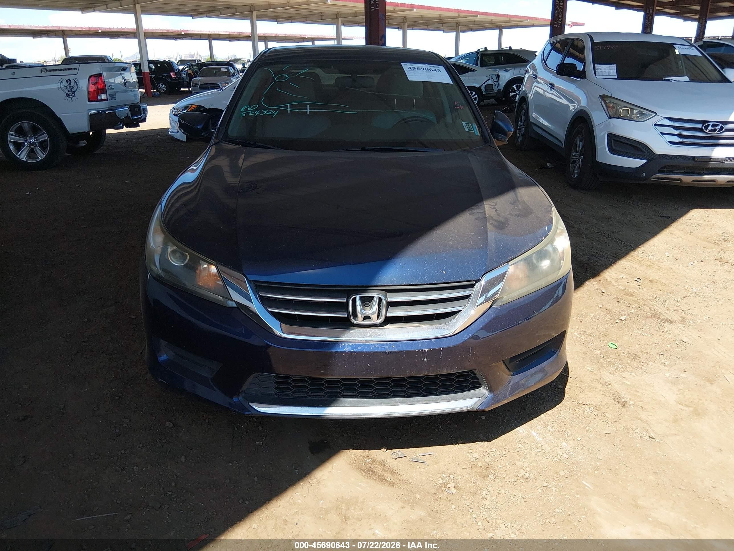 2015 Honda Accord Lx Синий vin: 1HGCR2F32FA276426