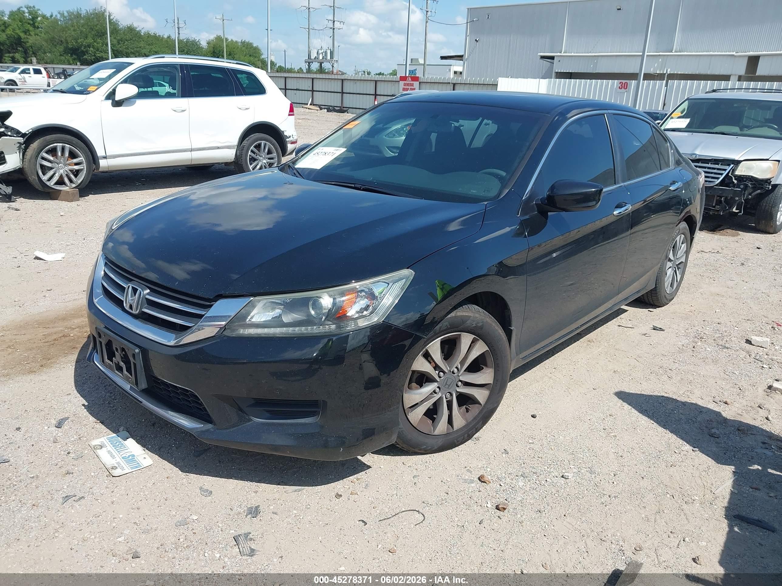 2013 Honda Accord Lx Black vin: 1HGCR2F33DA042132