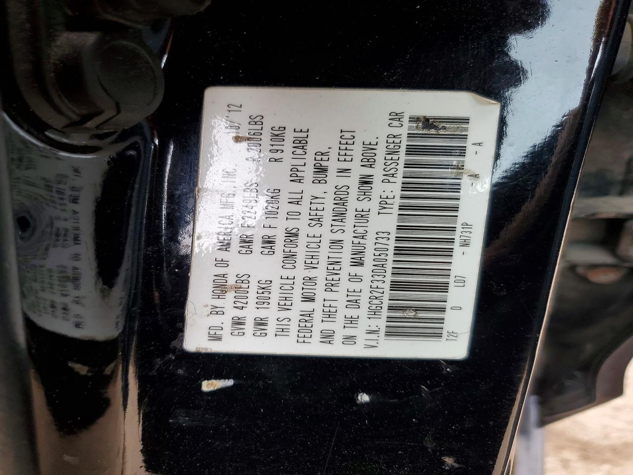 2013 Honda Accord Lx Charcoal vin: 1HGCR2F33DA050733