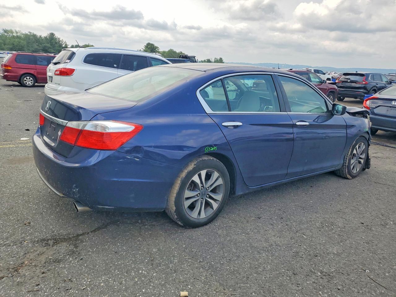 2013 Honda Accord Lx Blue vin: 1HGCR2F33DA064938