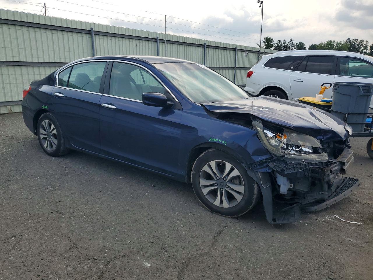 2013 Honda Accord Lx Blue vin: 1HGCR2F33DA064938