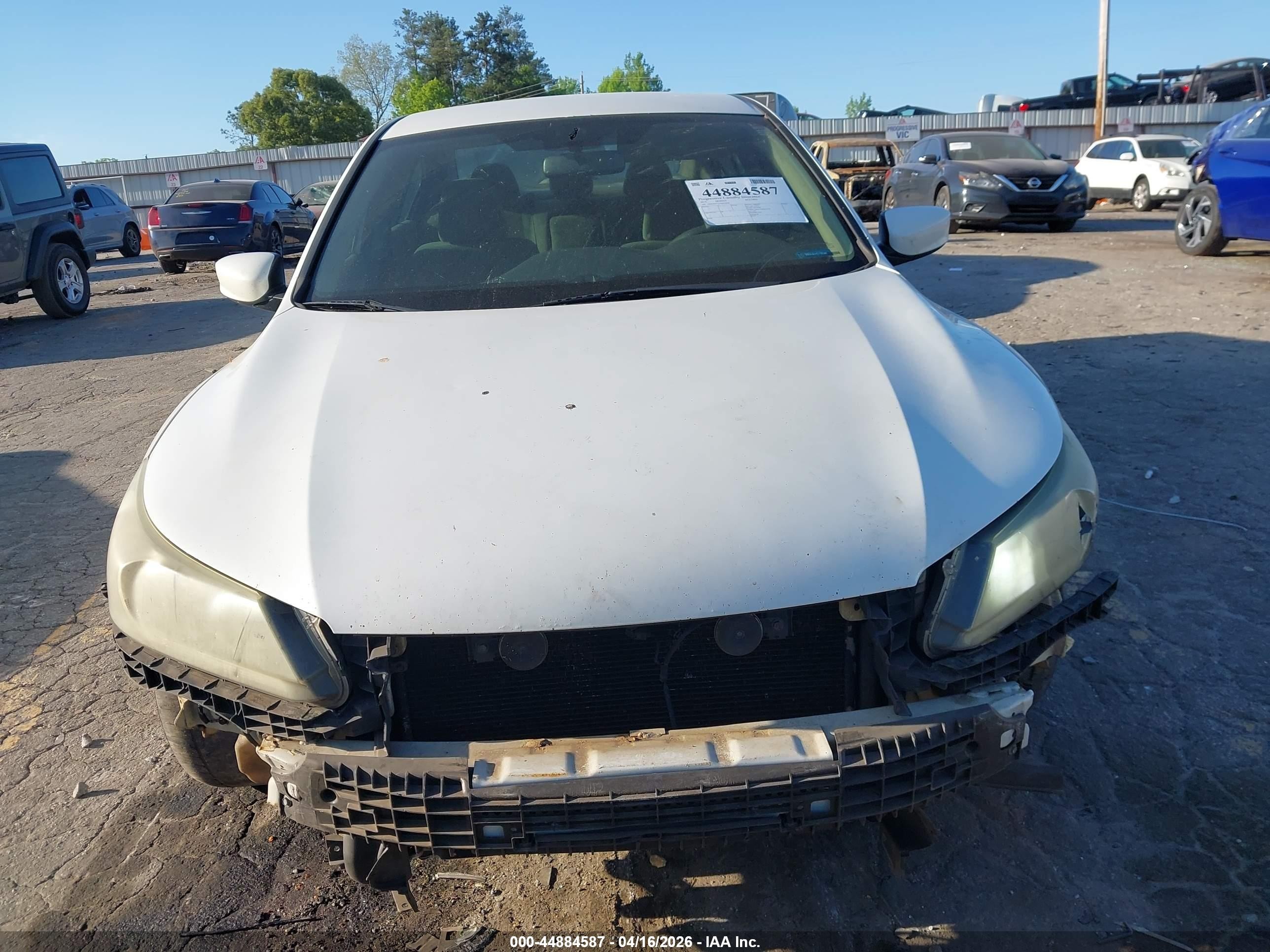 2013 Honda Accord Lx White vin: 1HGCR2F33DA076068