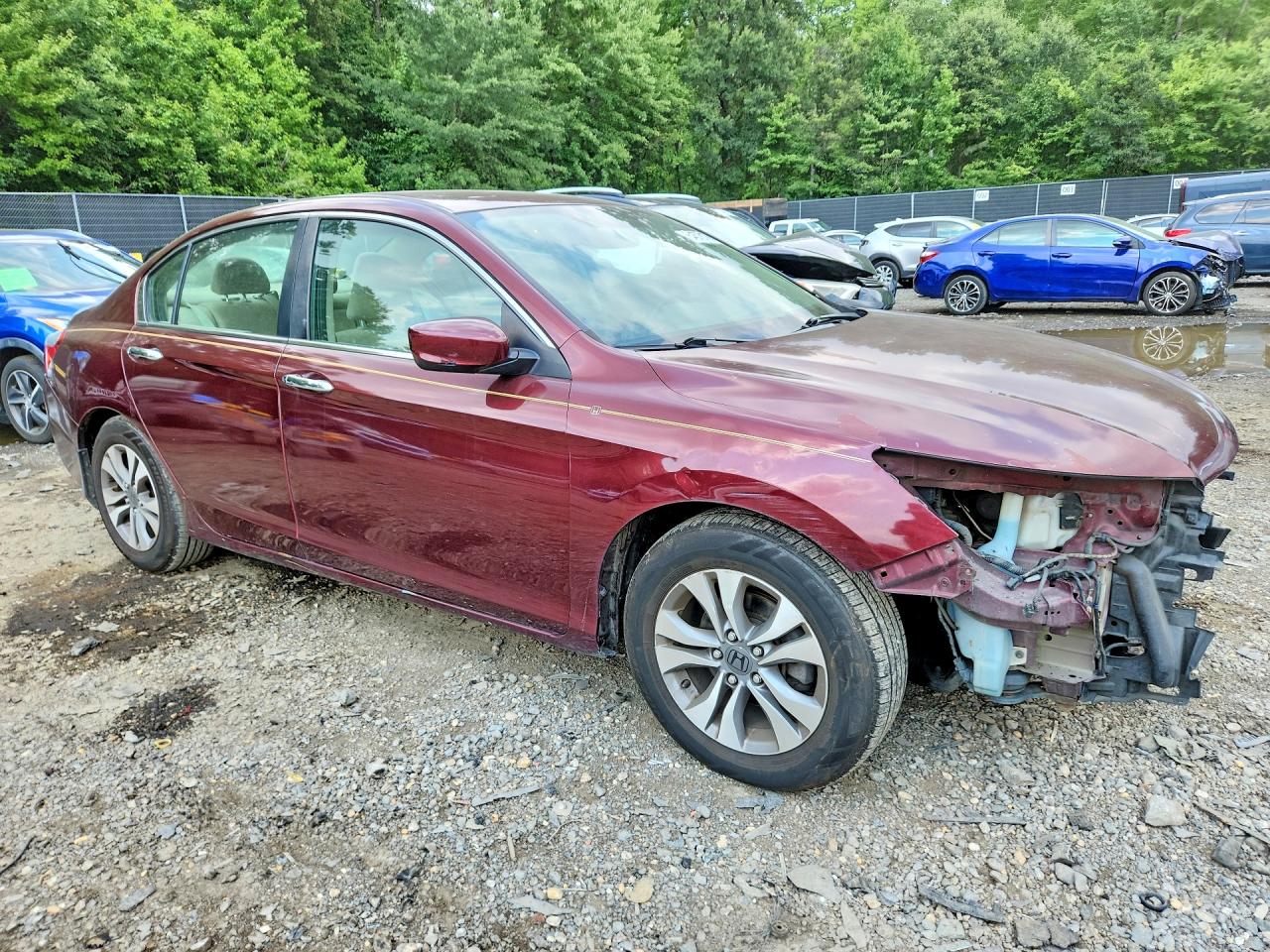 2013 Honda Accord Lx Burgundy vin: 1HGCR2F33DA091704