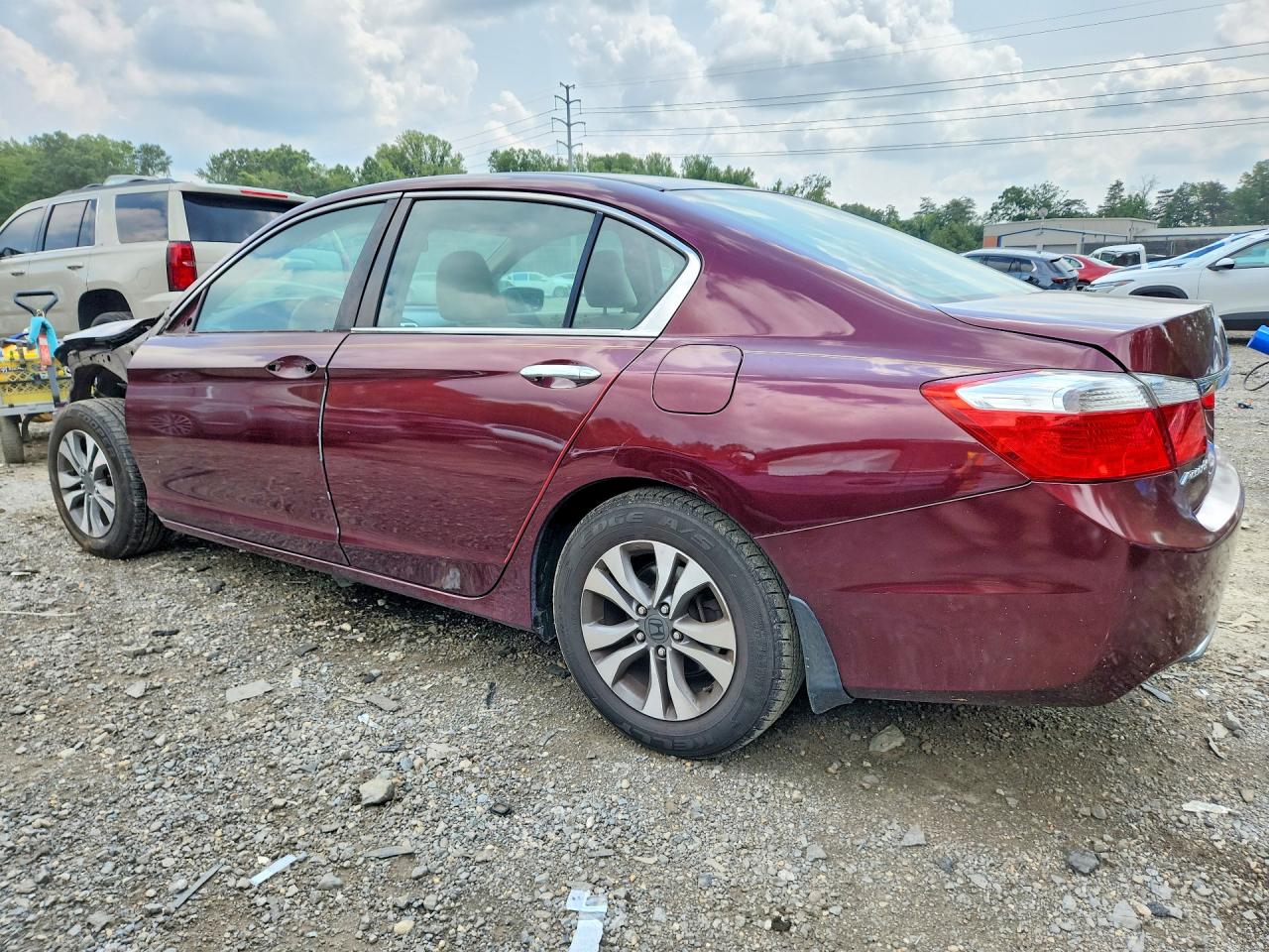 2013 Honda Accord Lx Burgundy vin: 1HGCR2F33DA091704
