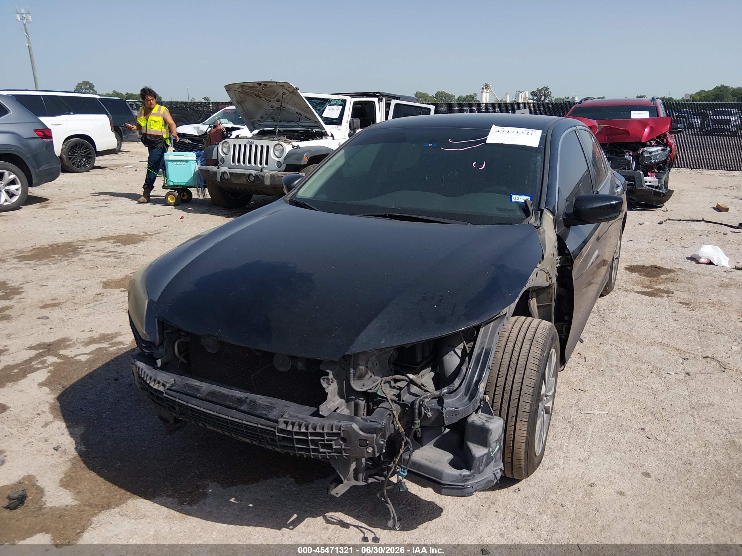 2013 Honda Accord Lx Black vin: 1HGCR2F33DA133448