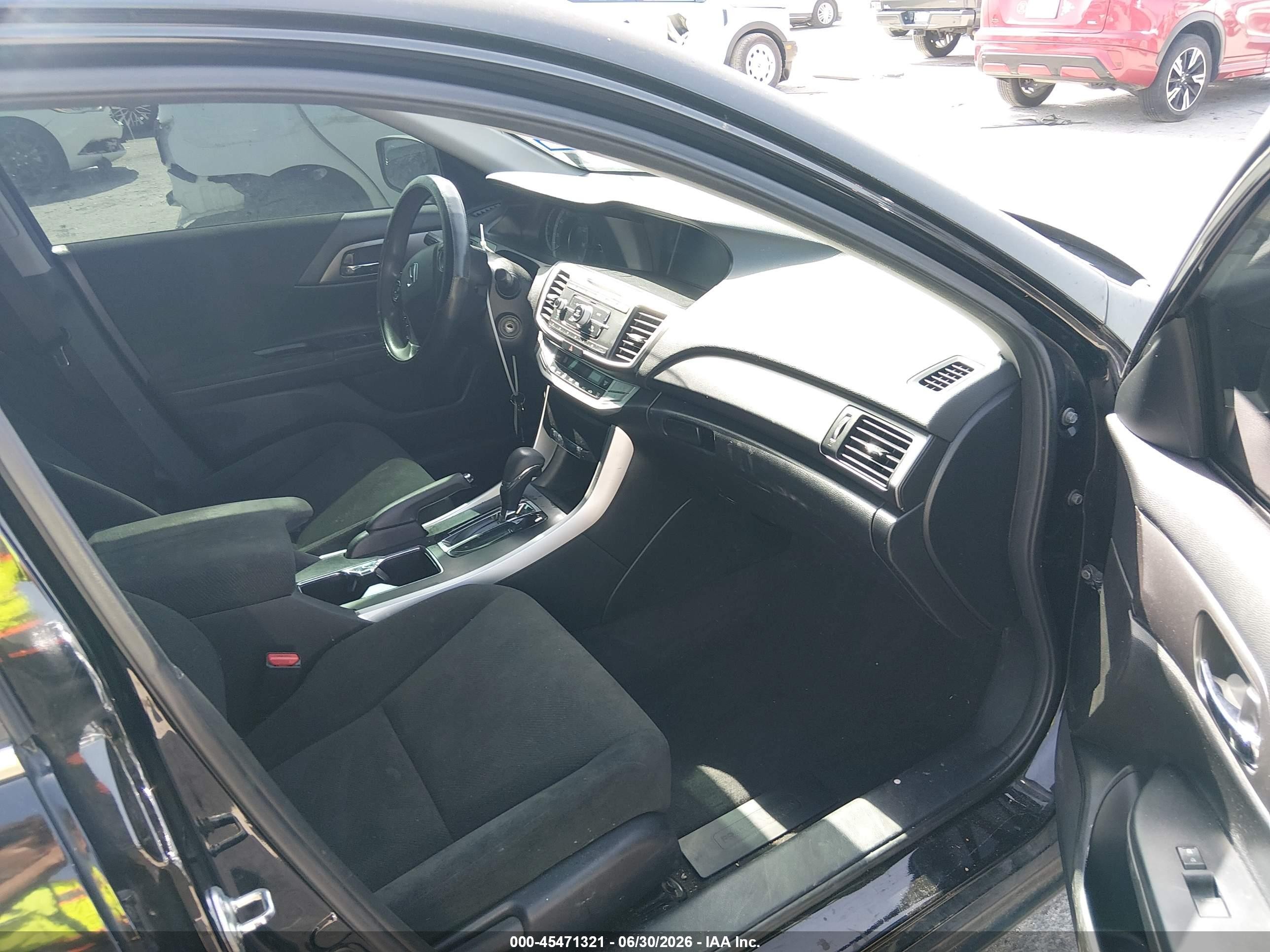 2013 Honda Accord Lx Black vin: 1HGCR2F33DA133448