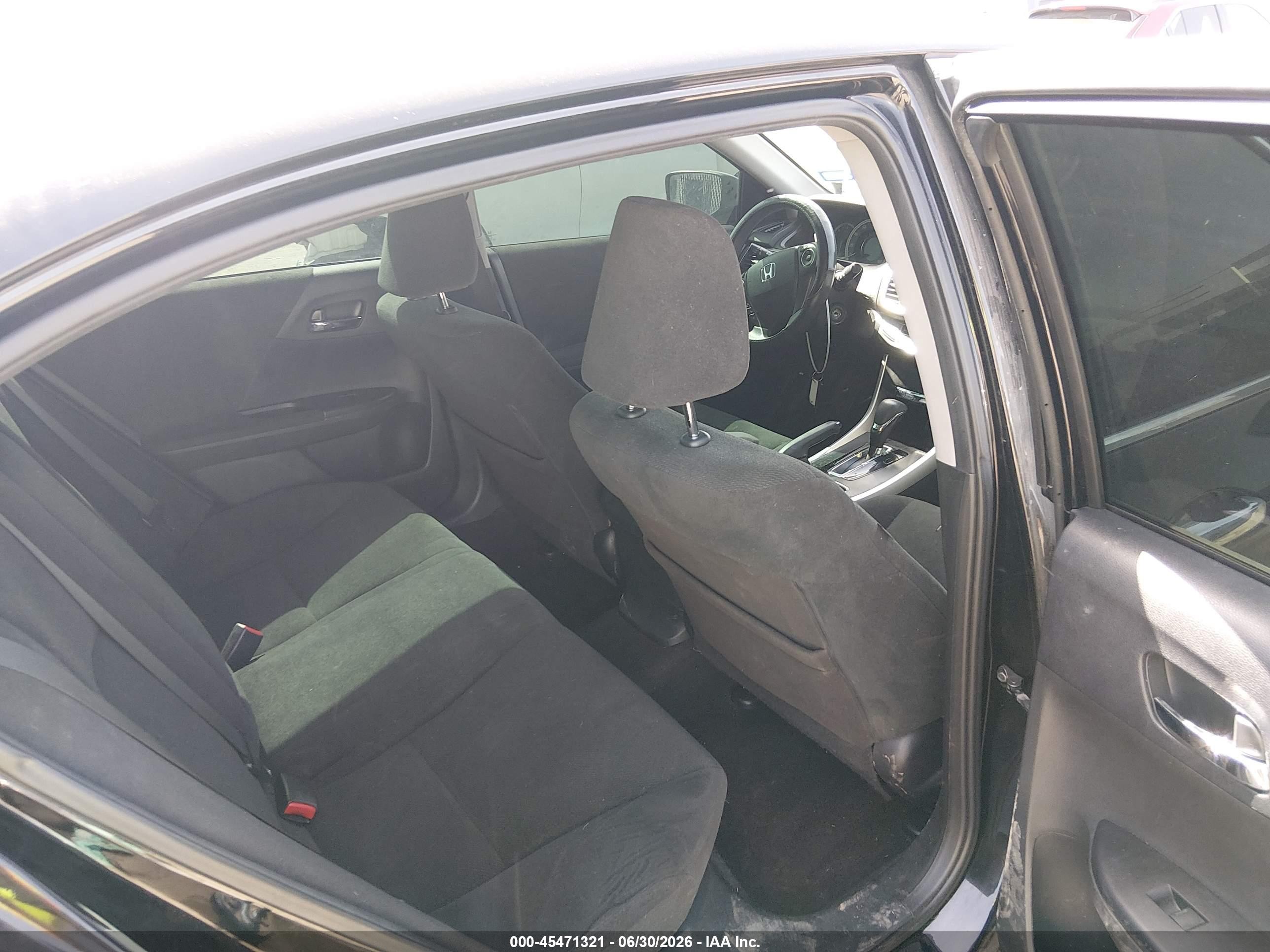 2013 Honda Accord Lx Black vin: 1HGCR2F33DA133448