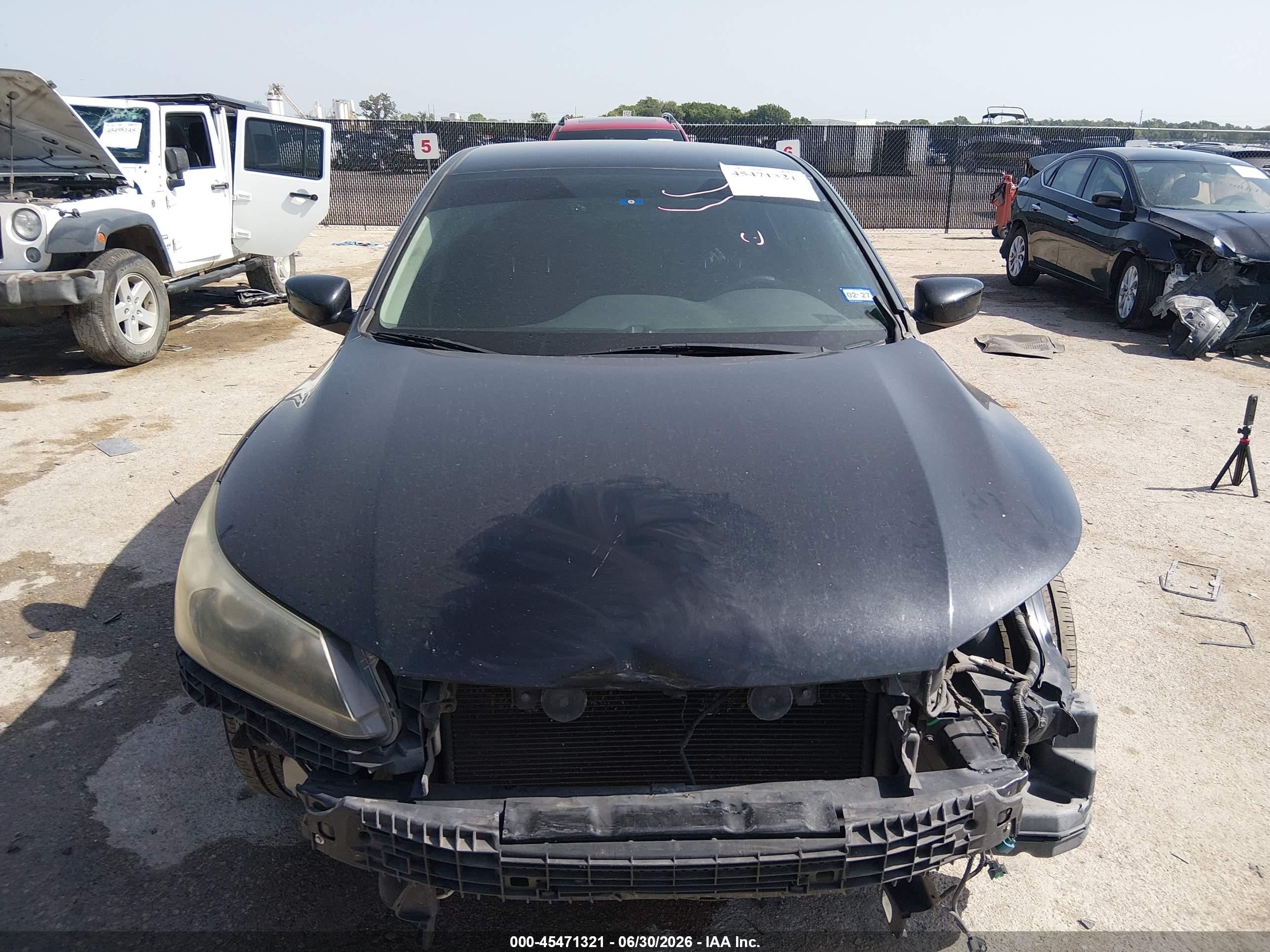 2013 Honda Accord Lx Black vin: 1HGCR2F33DA133448
