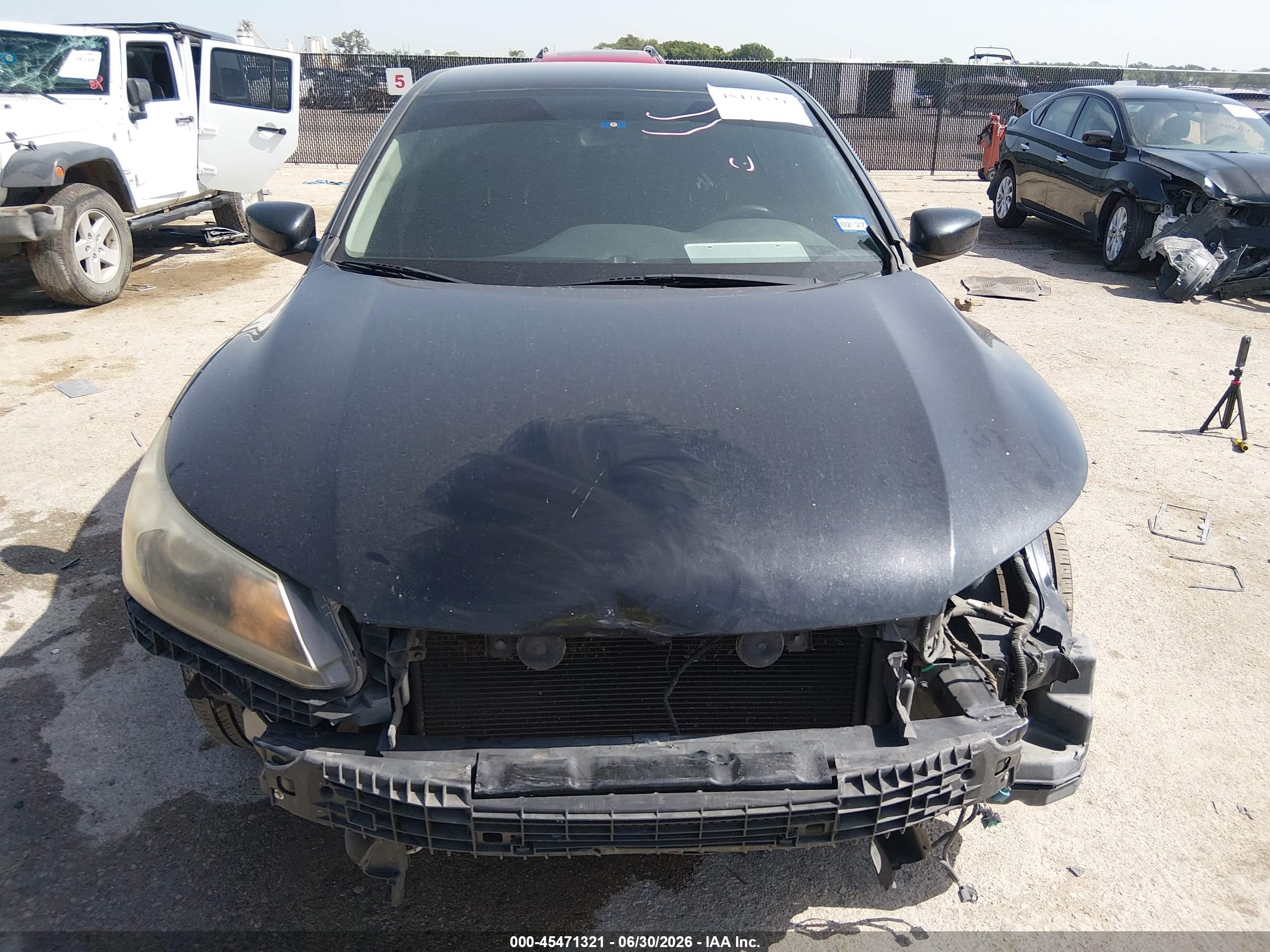 2013 Honda Accord Lx Black vin: 1HGCR2F33DA133448