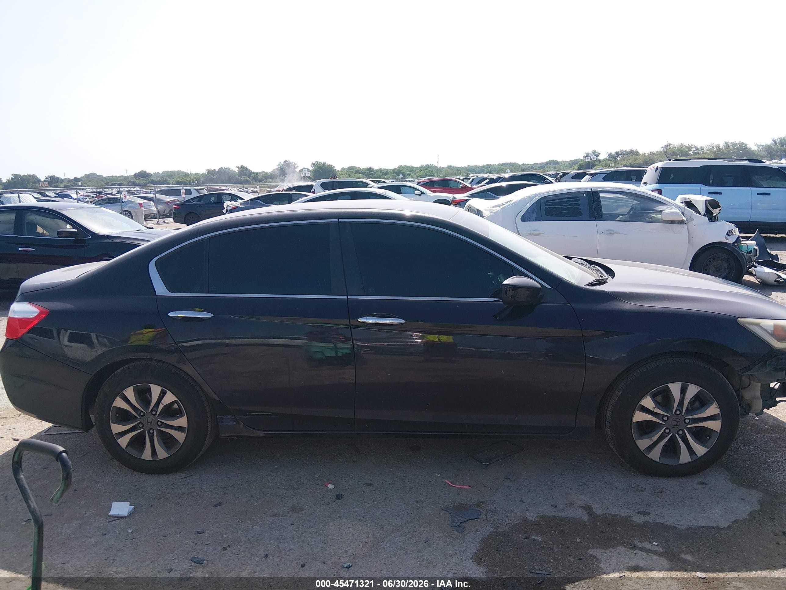 2013 Honda Accord Lx Black vin: 1HGCR2F33DA133448