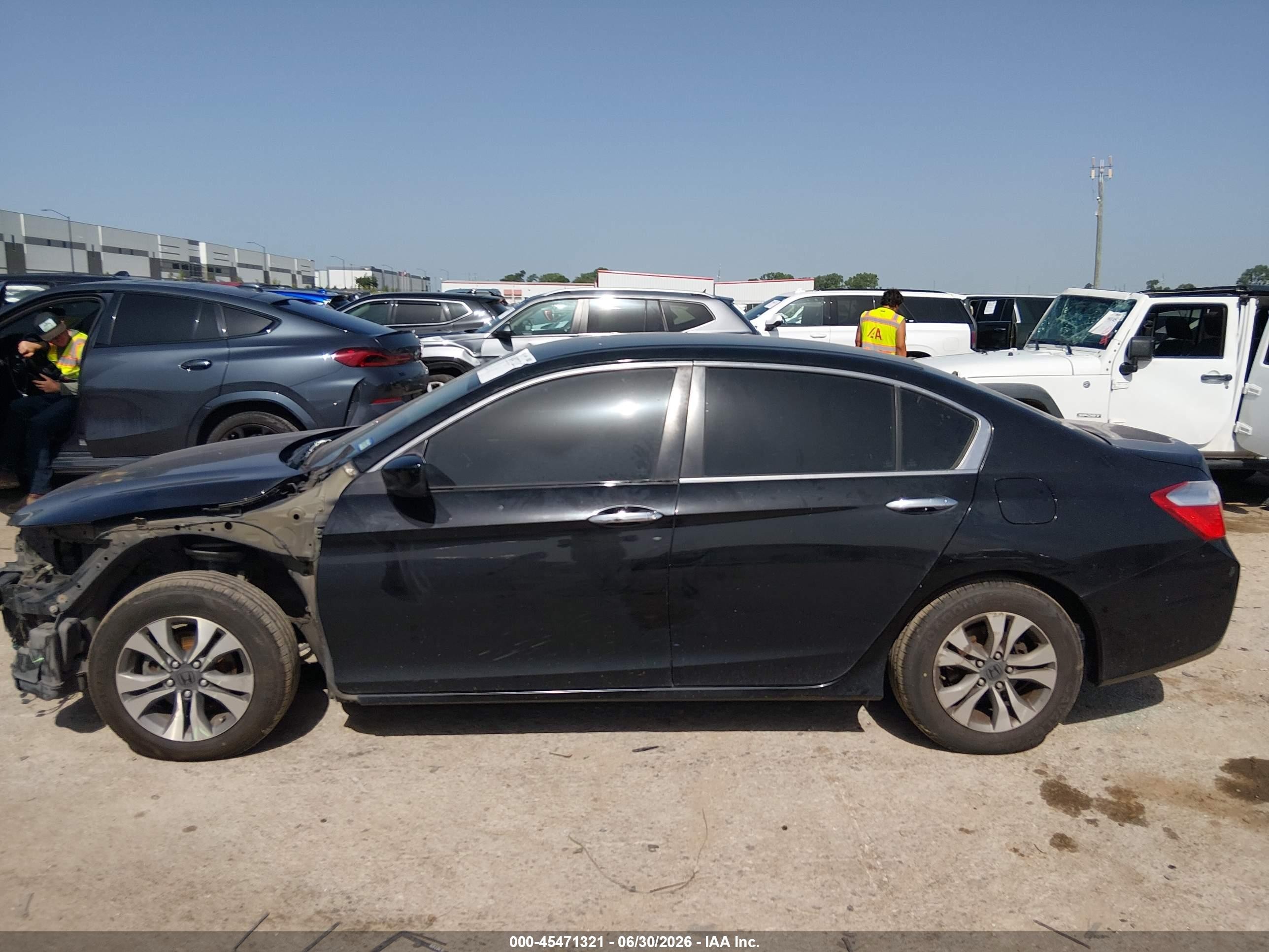 2013 Honda Accord Lx Black vin: 1HGCR2F33DA133448