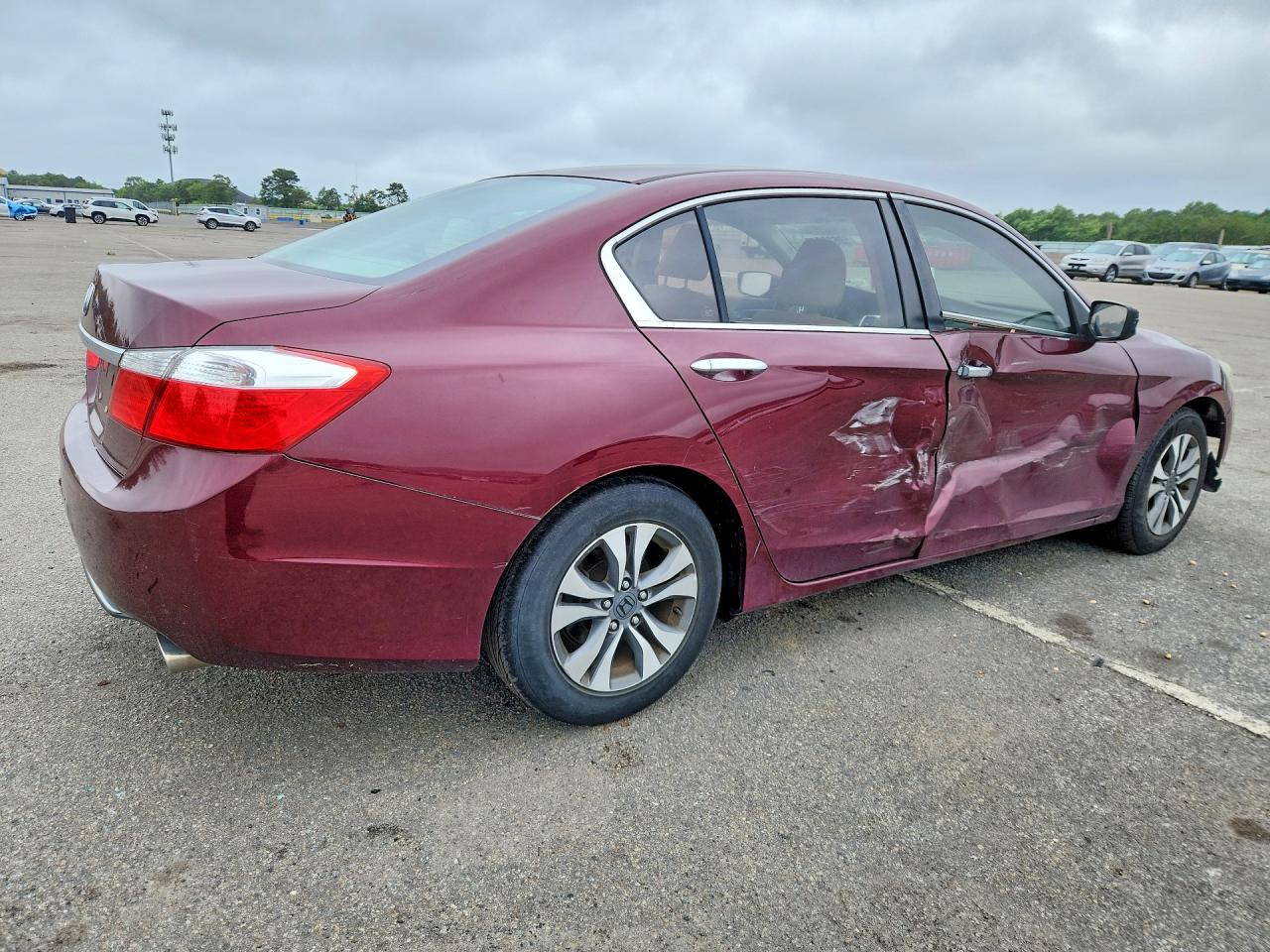 2013 Honda Accord Lx Burgundy vin: 1HGCR2F33DA135846