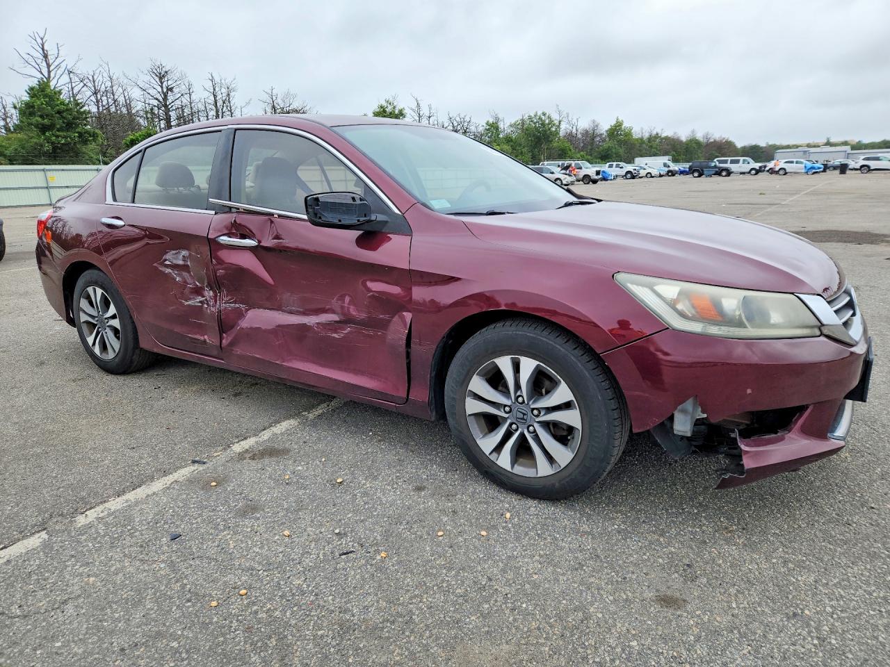 2013 Honda Accord Lx Burgundy vin: 1HGCR2F33DA135846