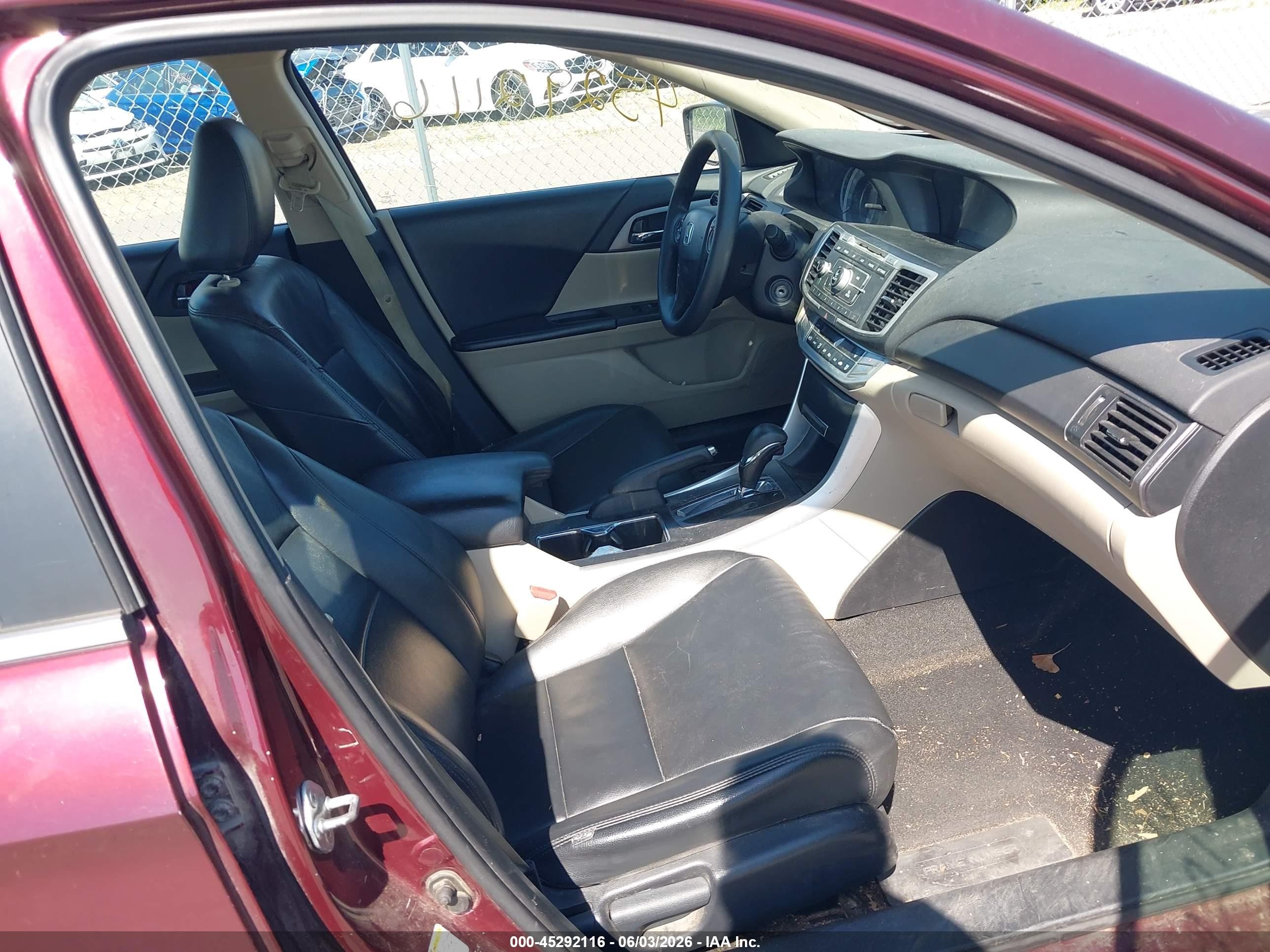 2013 Honda Accord Lx Maroon vin: 1HGCR2F33DA163856