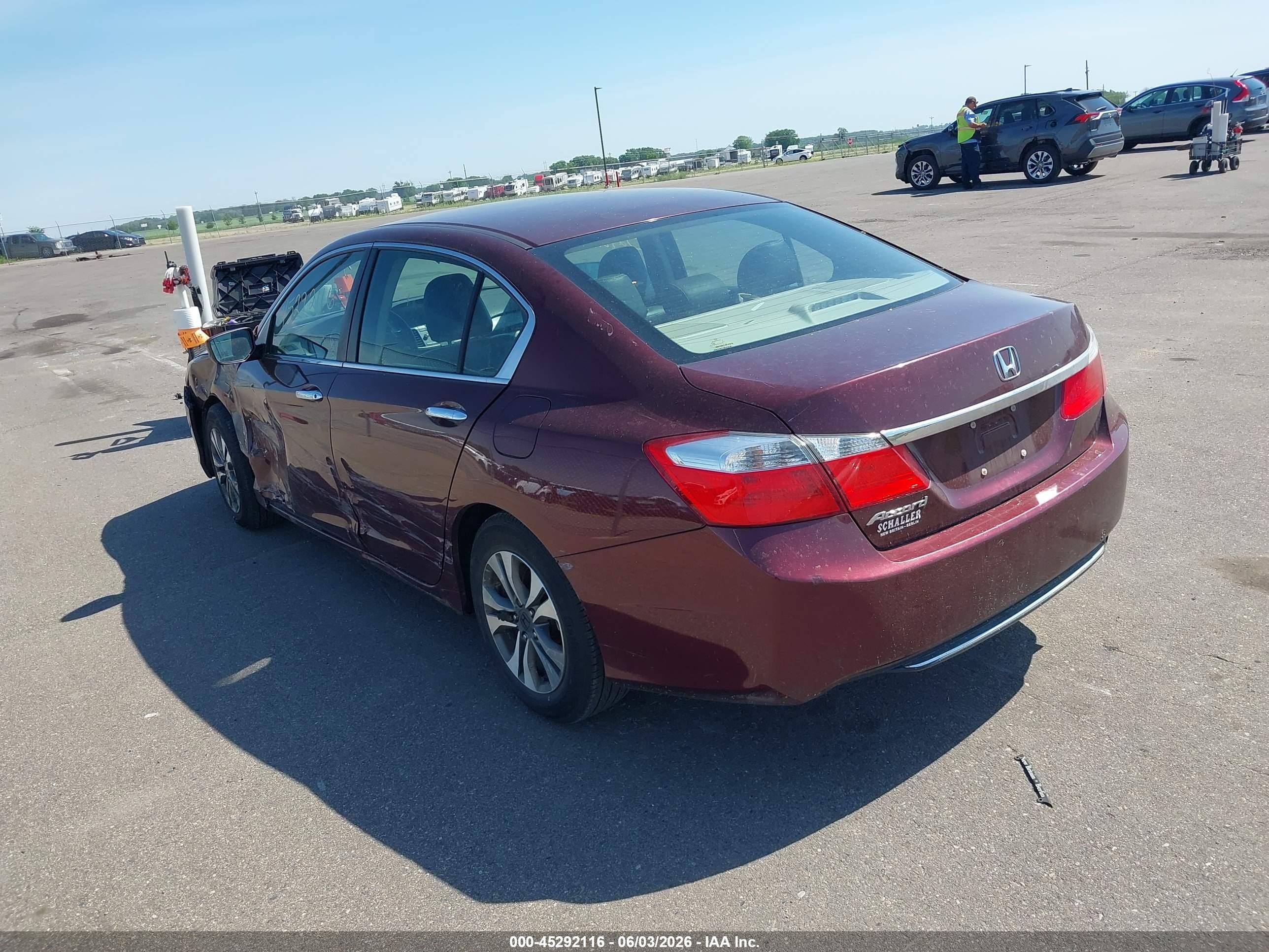 2013 Honda Accord Lx Maroon vin: 1HGCR2F33DA163856