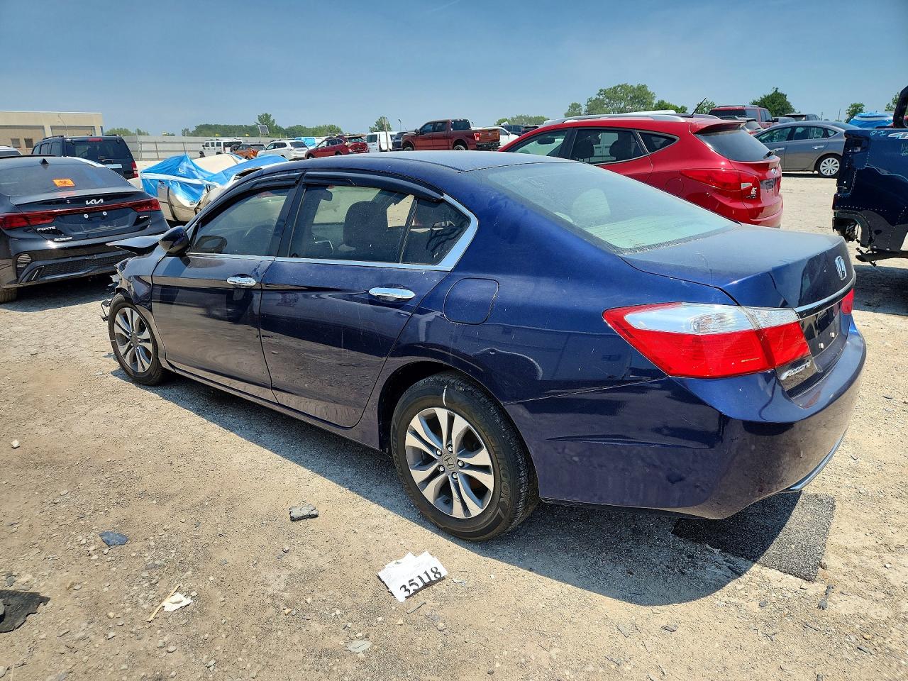 2013 Honda Accord Lx Blue vin: 1HGCR2F33DA164098