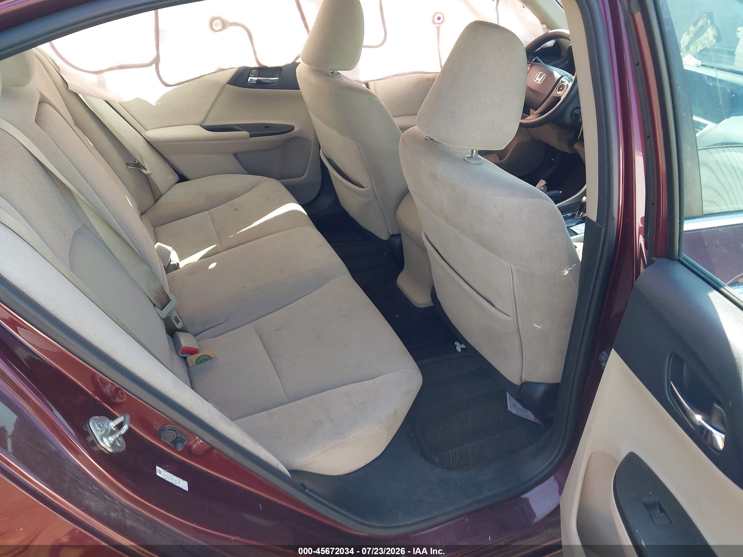 2013 Honda Accord Lx Red vin: 1HGCR2F33DA187798