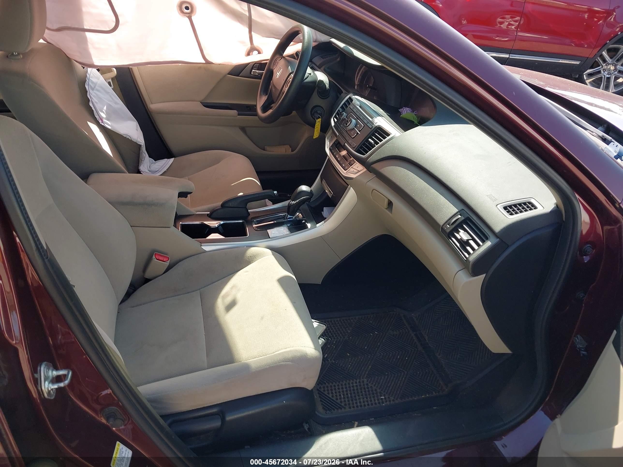 2013 Honda Accord Lx Red vin: 1HGCR2F33DA187798