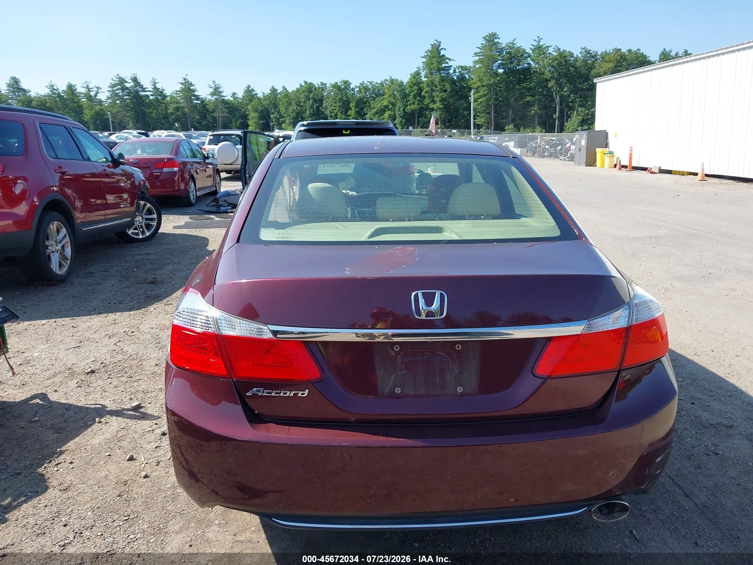 2013 Honda Accord Lx Red vin: 1HGCR2F33DA187798