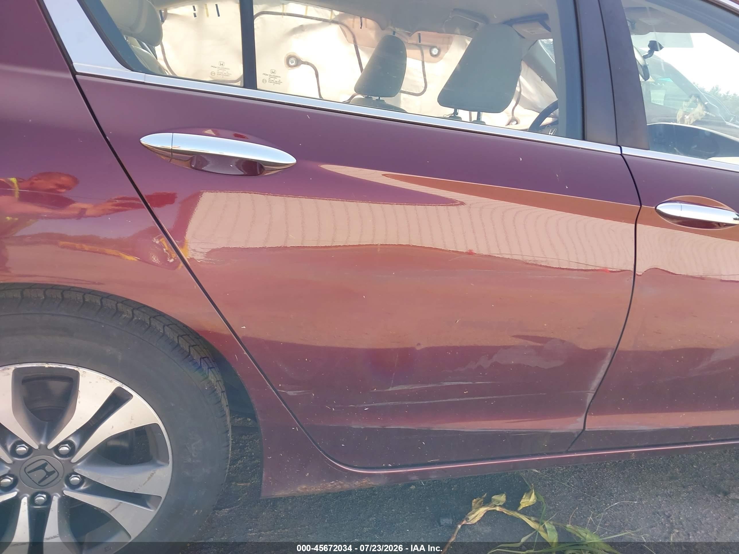 2013 Honda Accord Lx Red vin: 1HGCR2F33DA187798