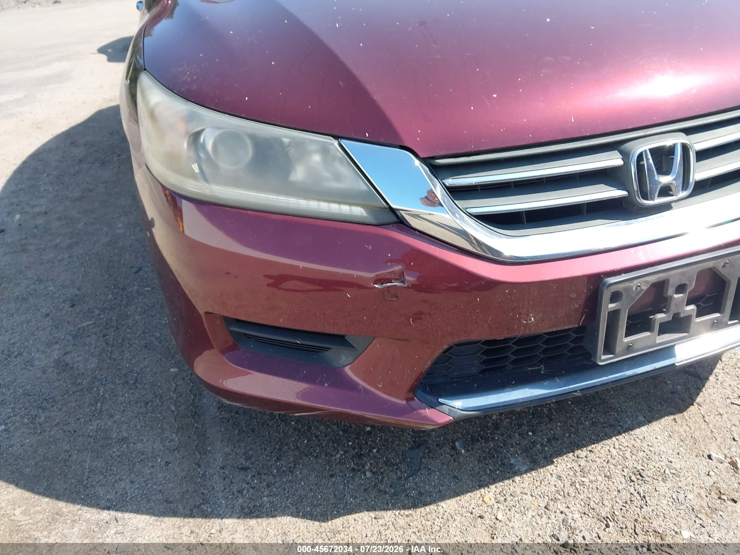 2013 Honda Accord Lx Red vin: 1HGCR2F33DA187798