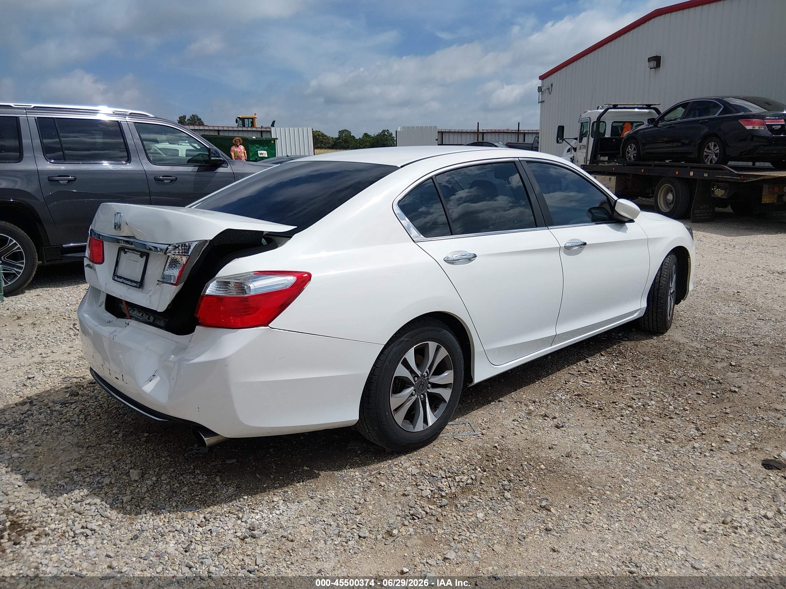 2013 Honda Accord Lx White vin: 1HGCR2F33DA191107