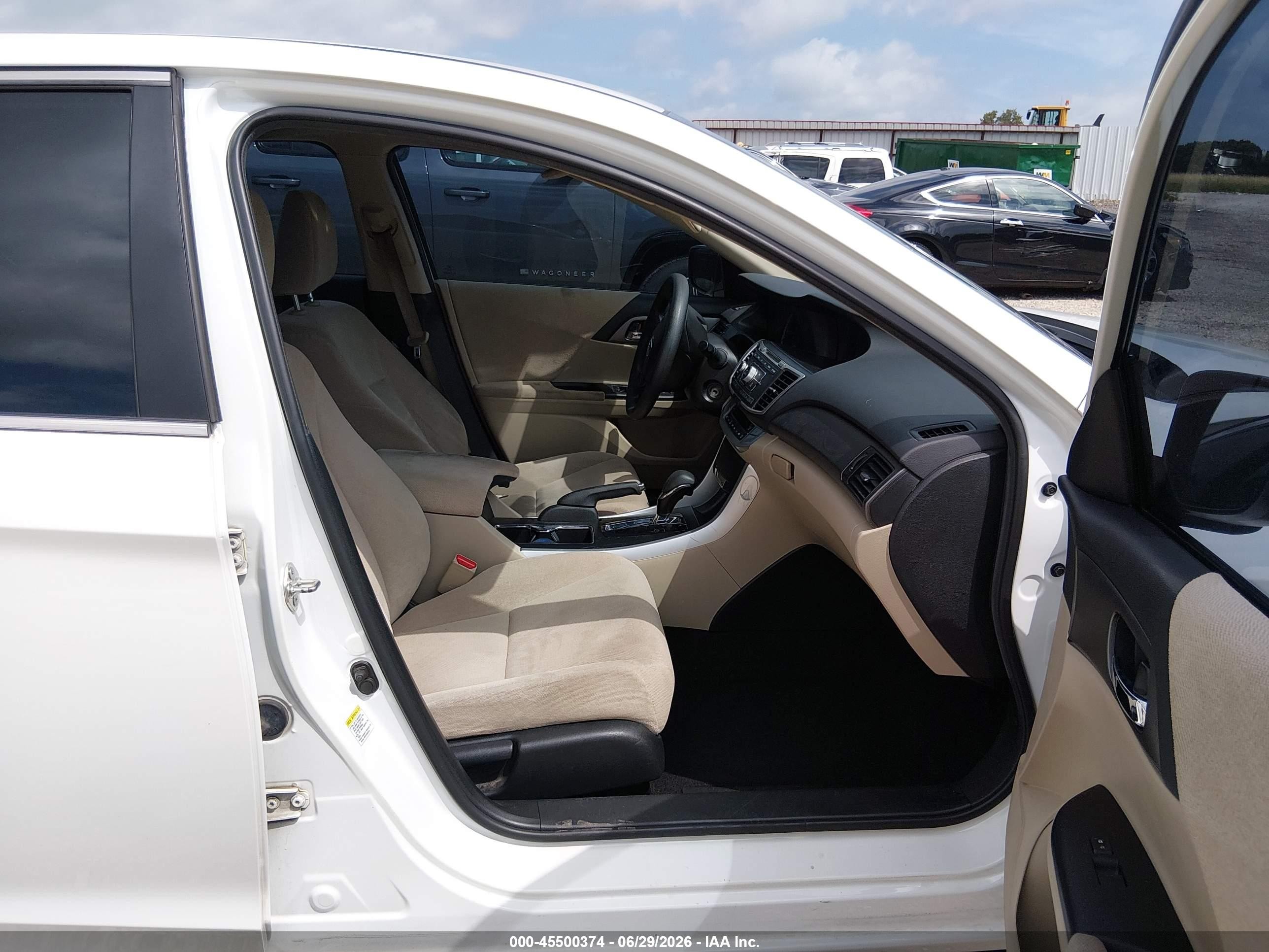 2013 Honda Accord Lx White vin: 1HGCR2F33DA191107