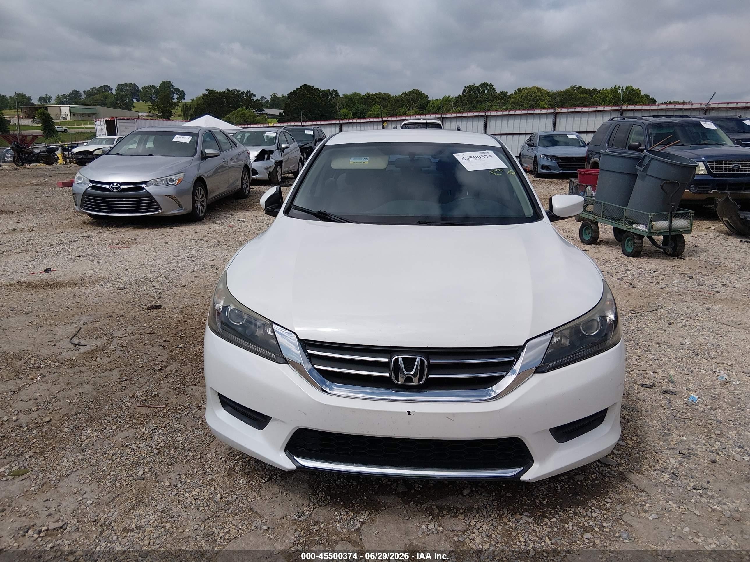 2013 Honda Accord Lx White vin: 1HGCR2F33DA191107