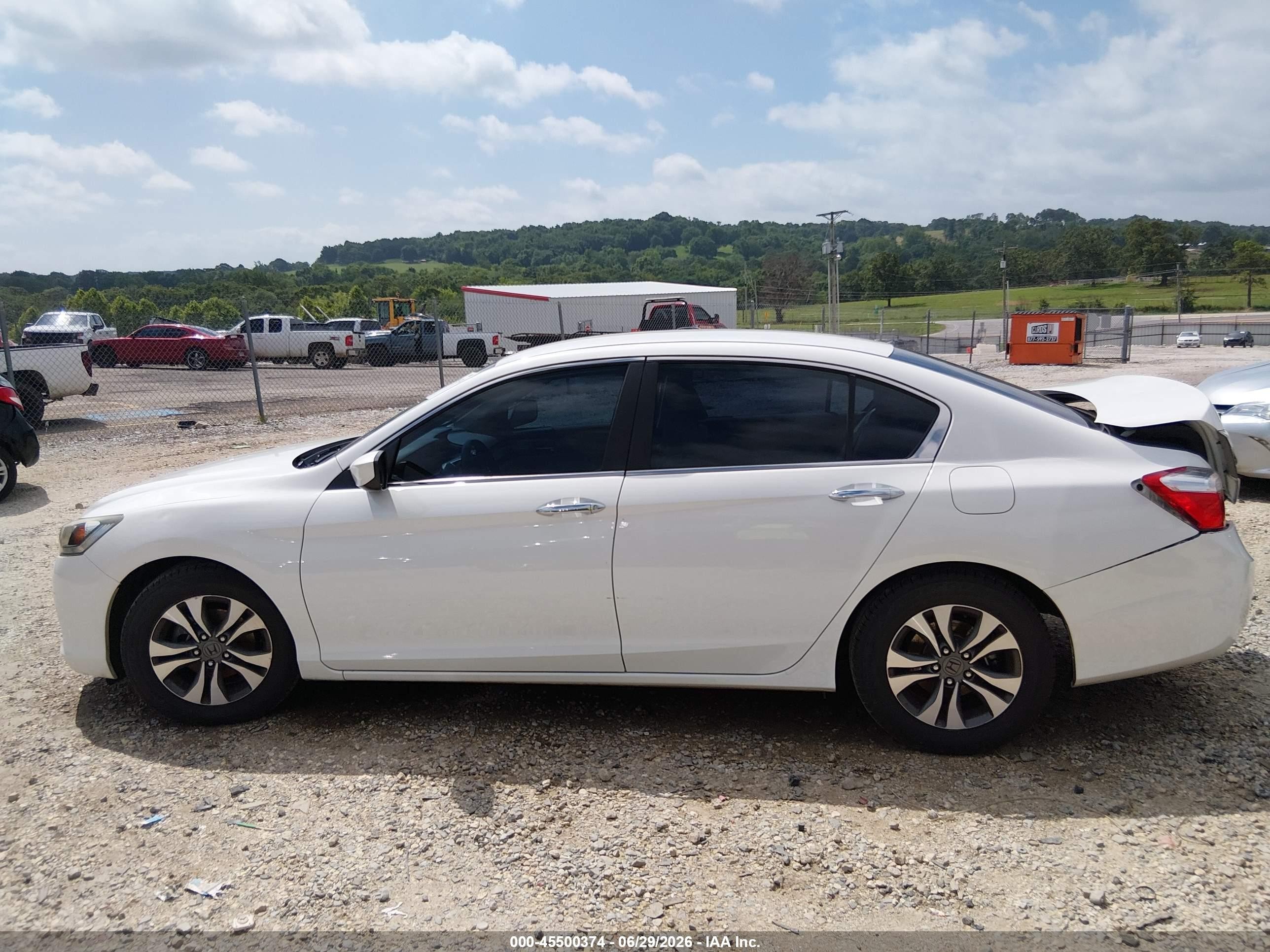 2013 Honda Accord Lx White vin: 1HGCR2F33DA191107