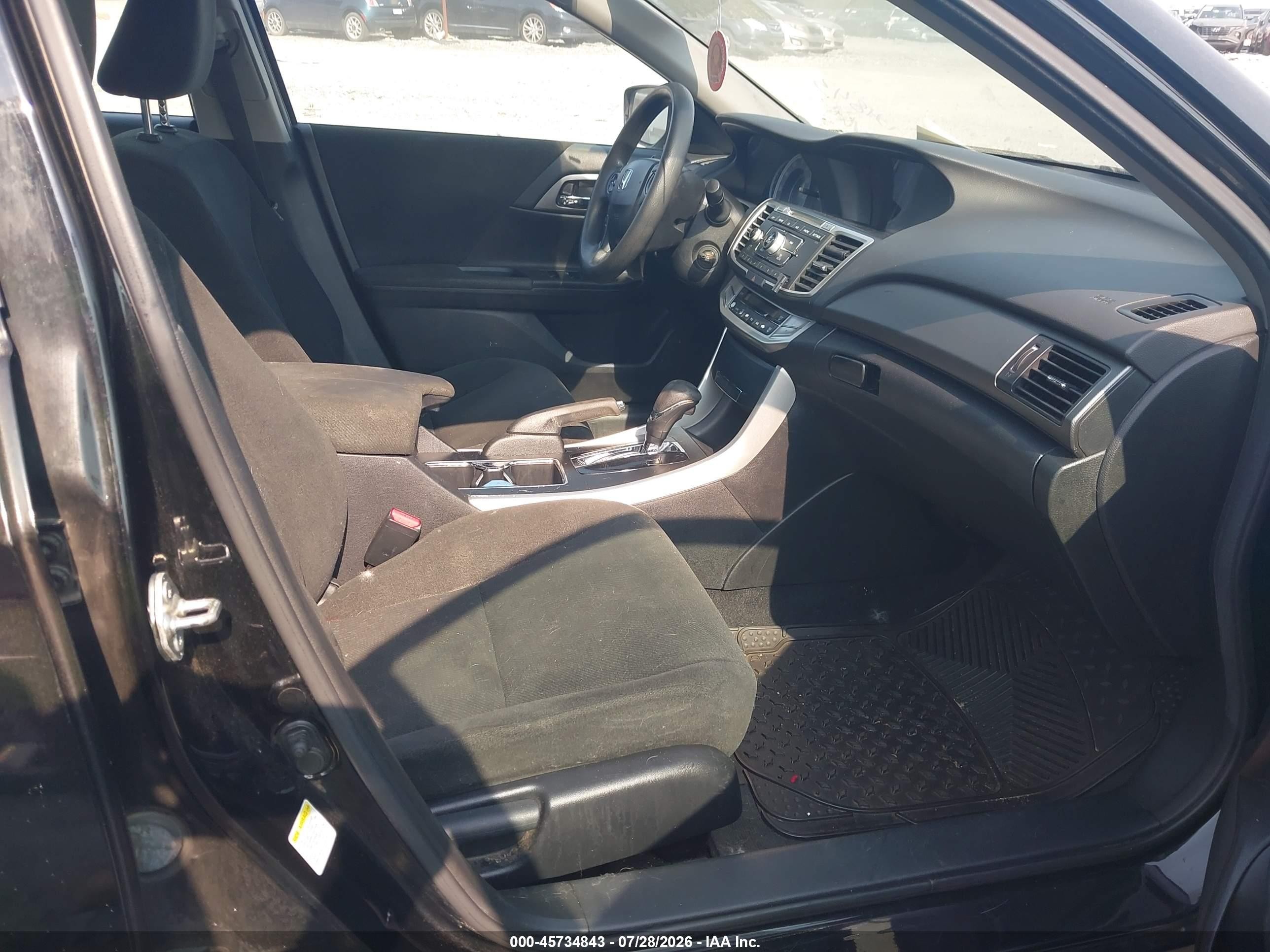 2013 Honda Accord Lx Black vin: 1HGCR2F33DA234652