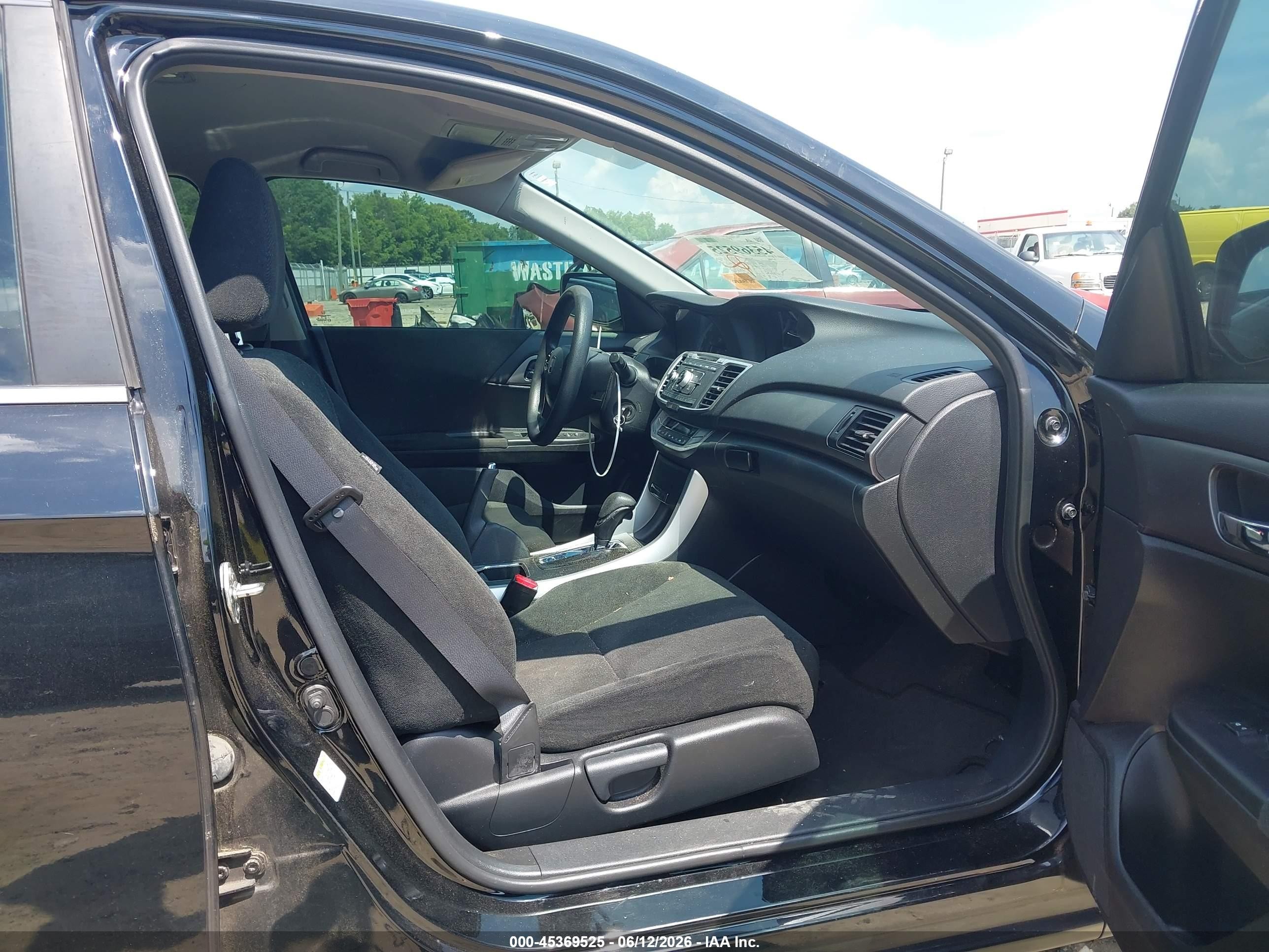 2013 Honda Accord Lx Black vin: 1HGCR2F33DA264704