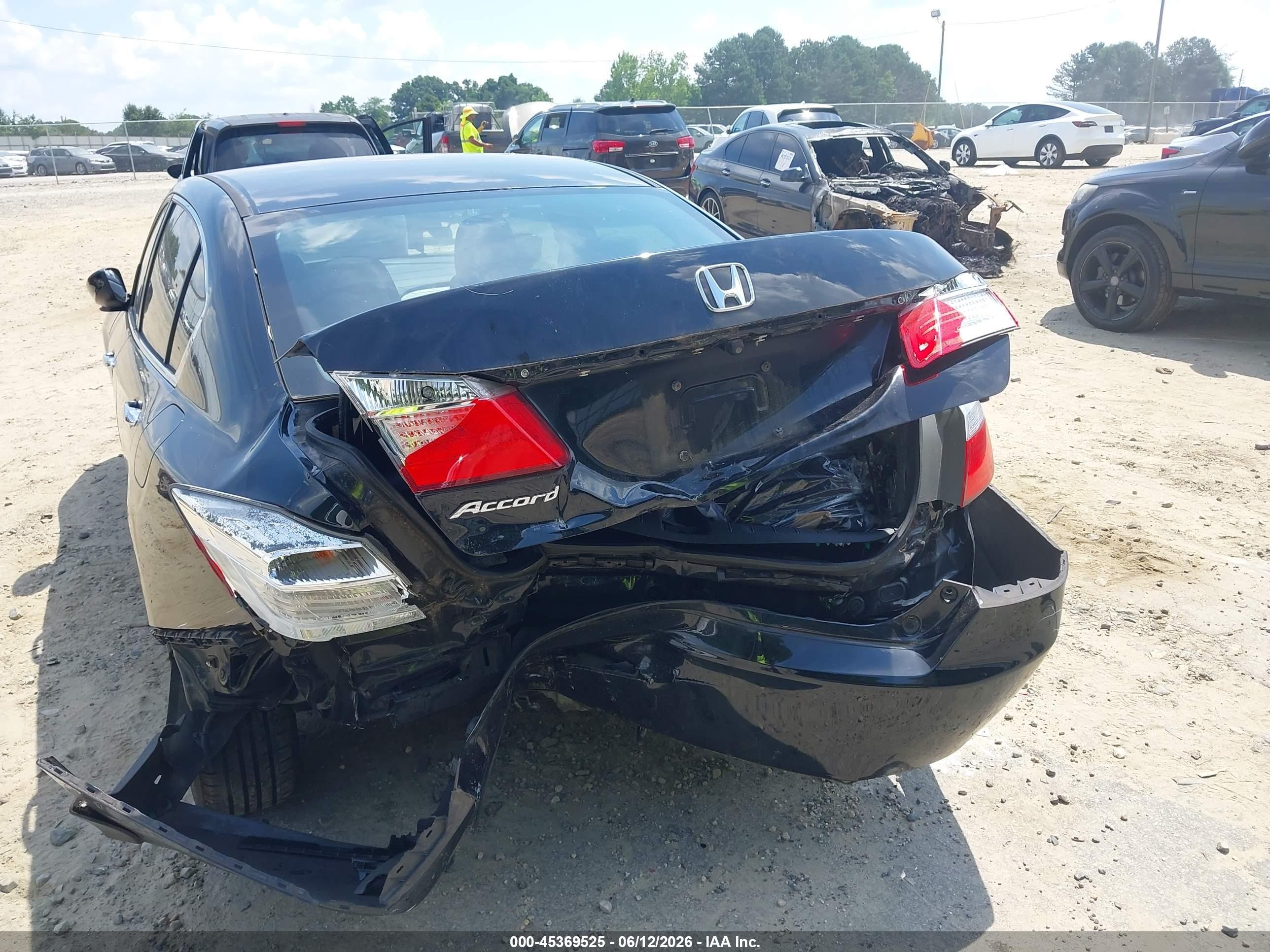 2013 Honda Accord Lx Black vin: 1HGCR2F33DA264704