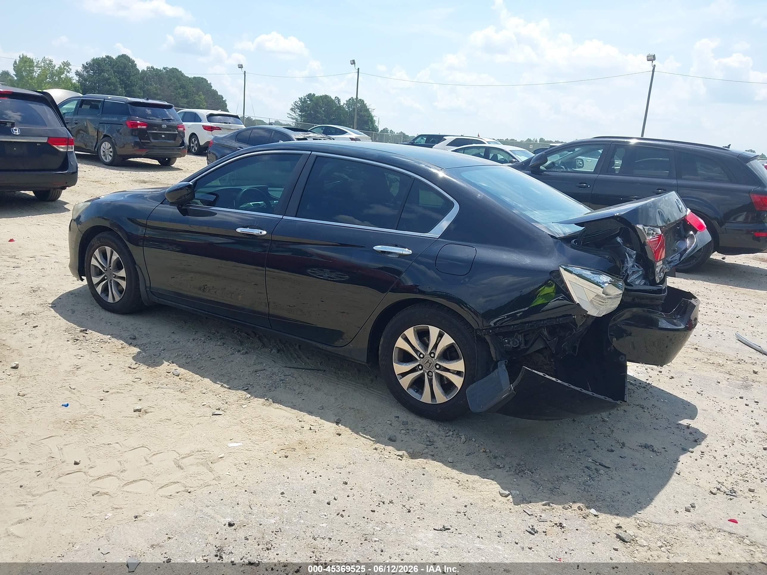 2013 Honda Accord Lx Black vin: 1HGCR2F33DA264704