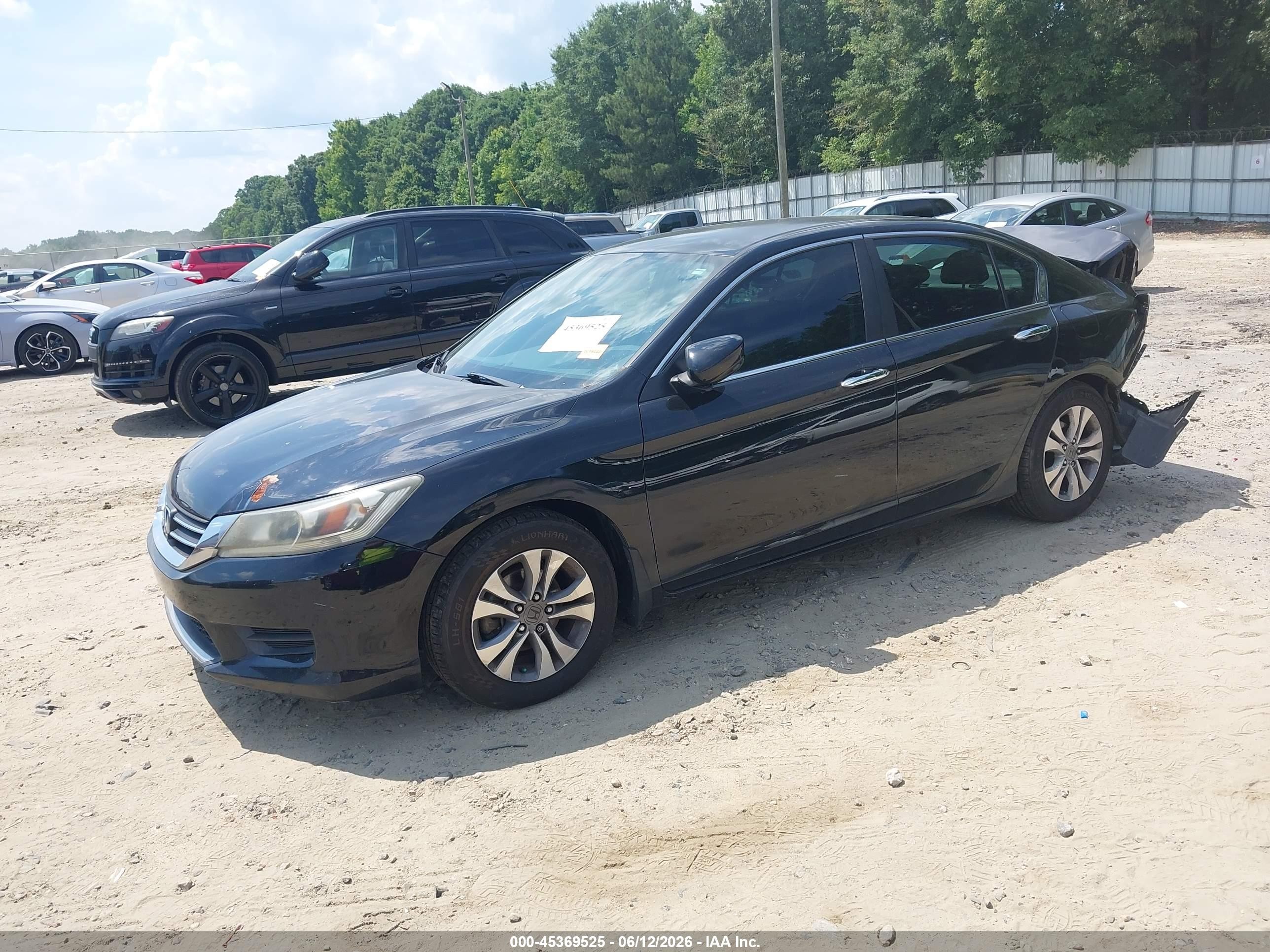 2013 Honda Accord Lx Black vin: 1HGCR2F33DA264704