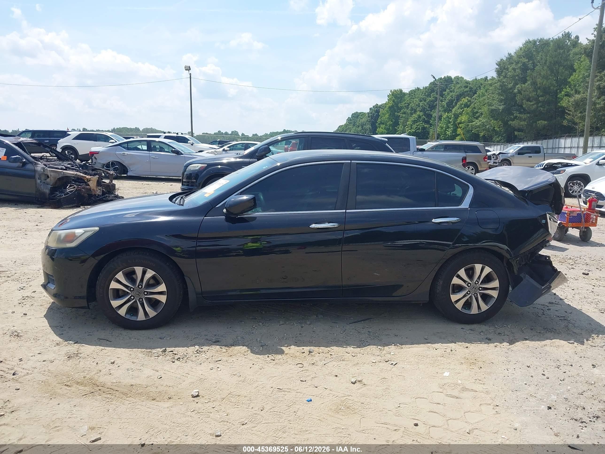 2013 Honda Accord Lx Black vin: 1HGCR2F33DA264704