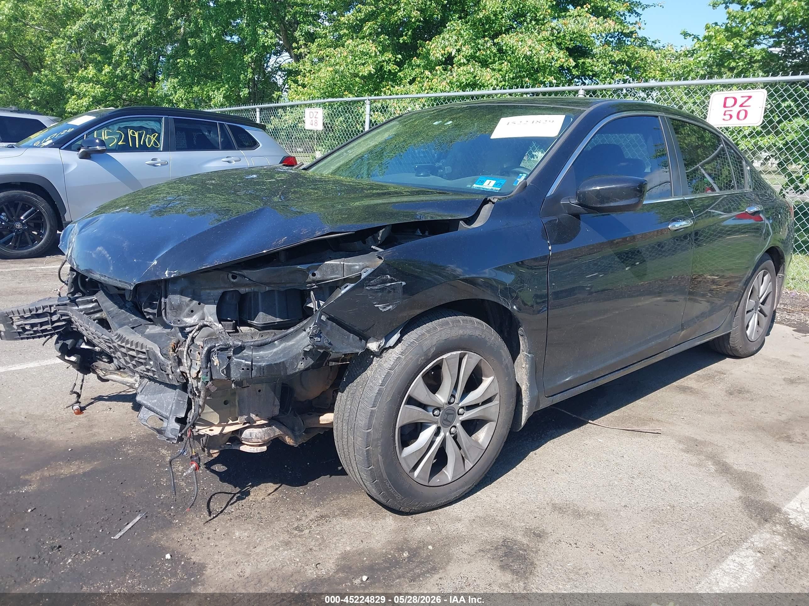 2013 Honda Accord Lx Black vin: 1HGCR2F33DA266601