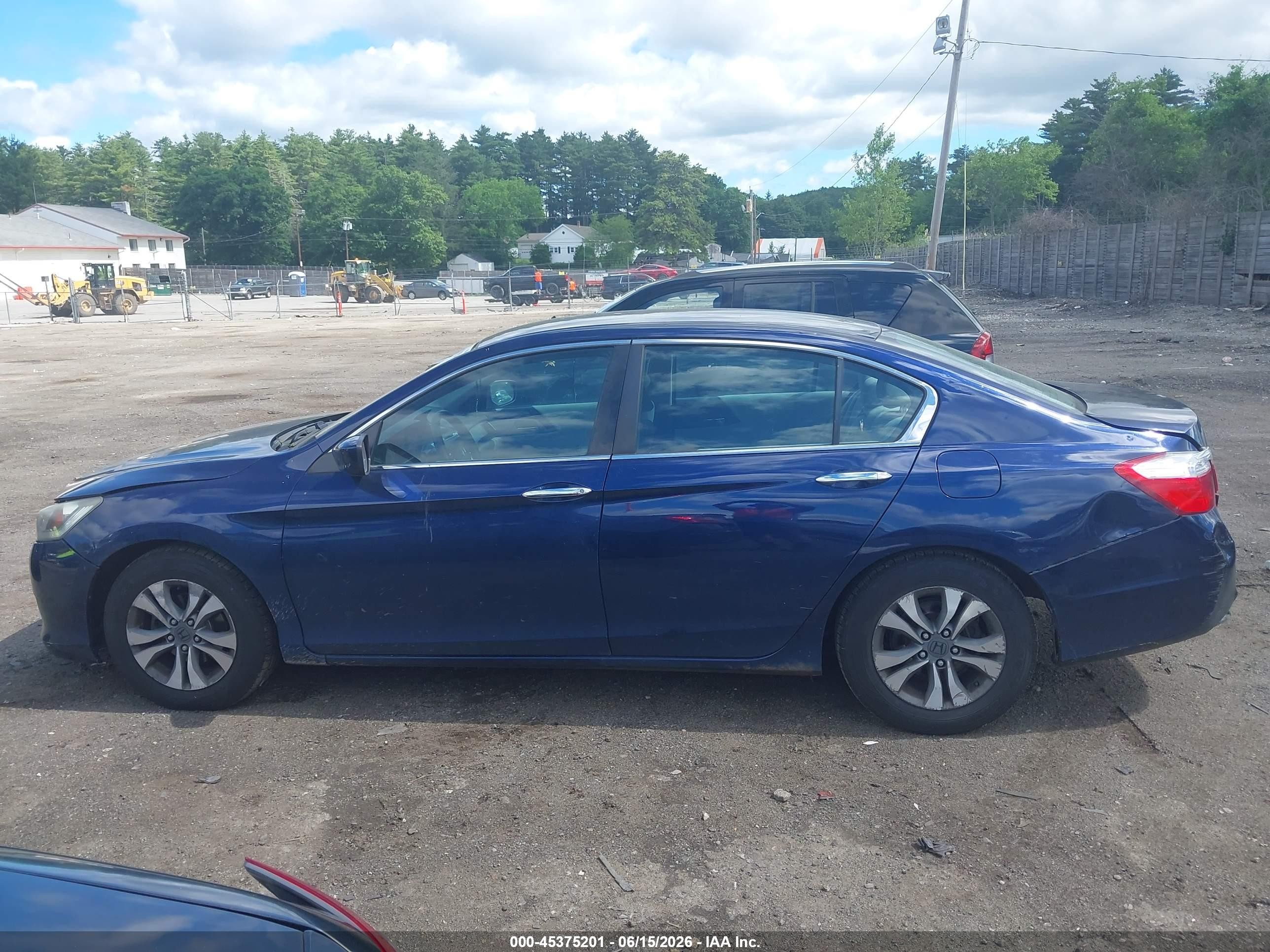 2013 Honda Accord Lx Blue vin: 1HGCR2F33DA274794