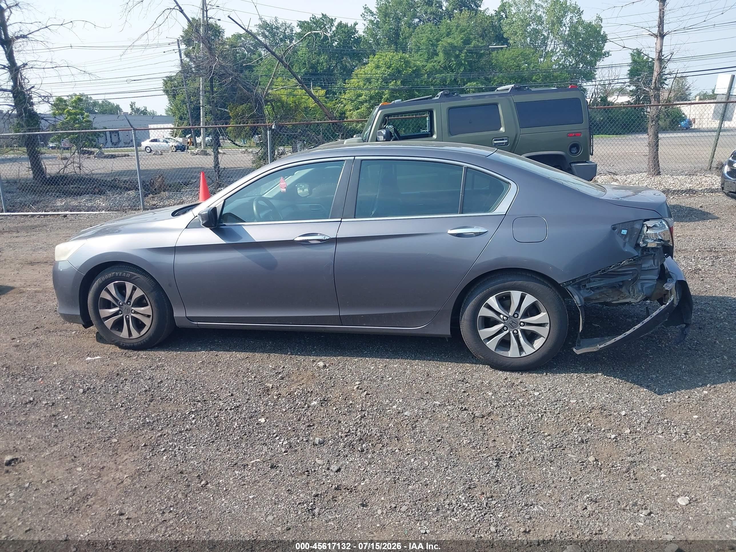 2013 Honda Accord Lx Gray vin: 1HGCR2F33DA282149