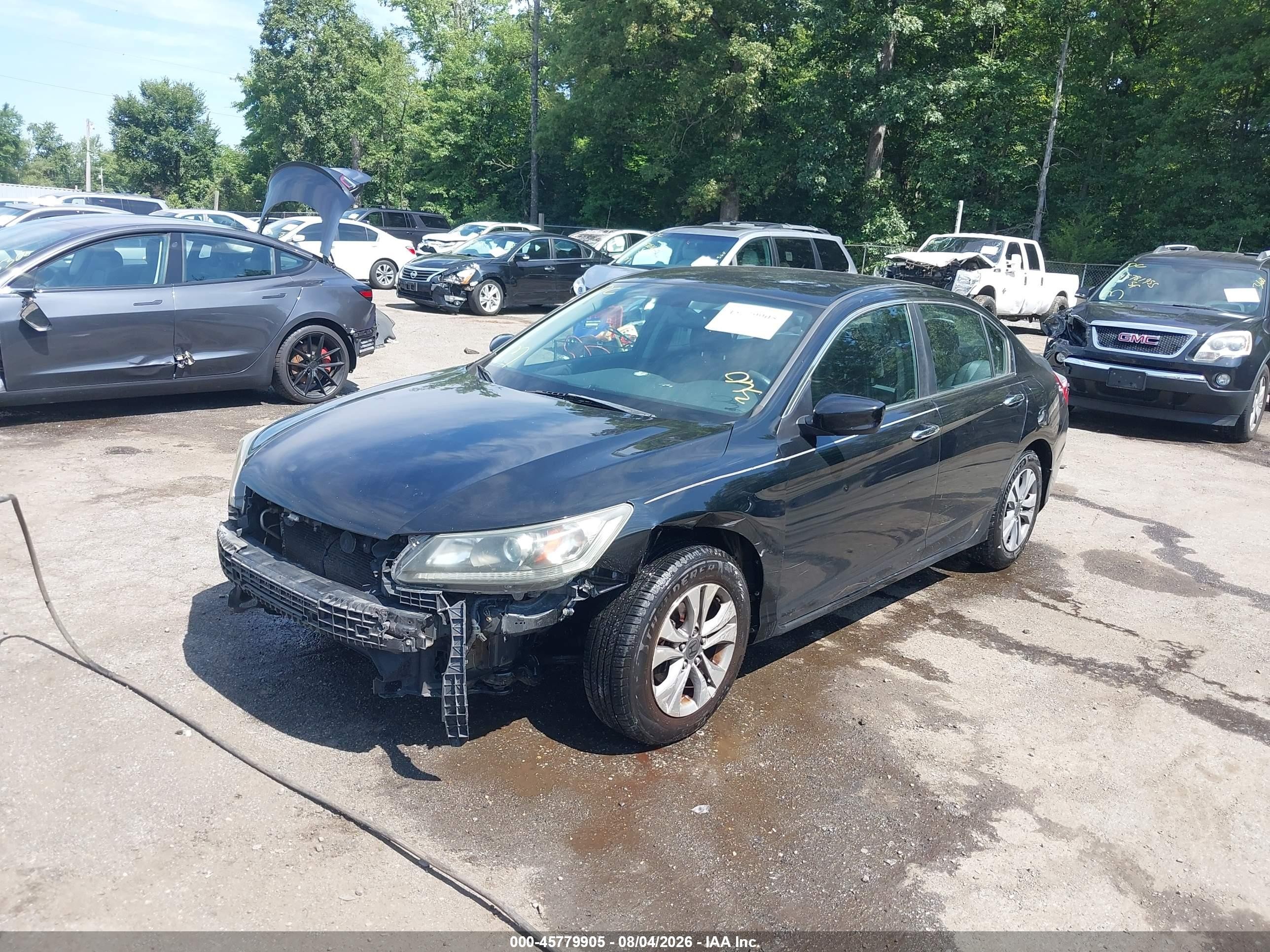 2014 Honda Accord Lx Black vin: 1HGCR2F33EA000657