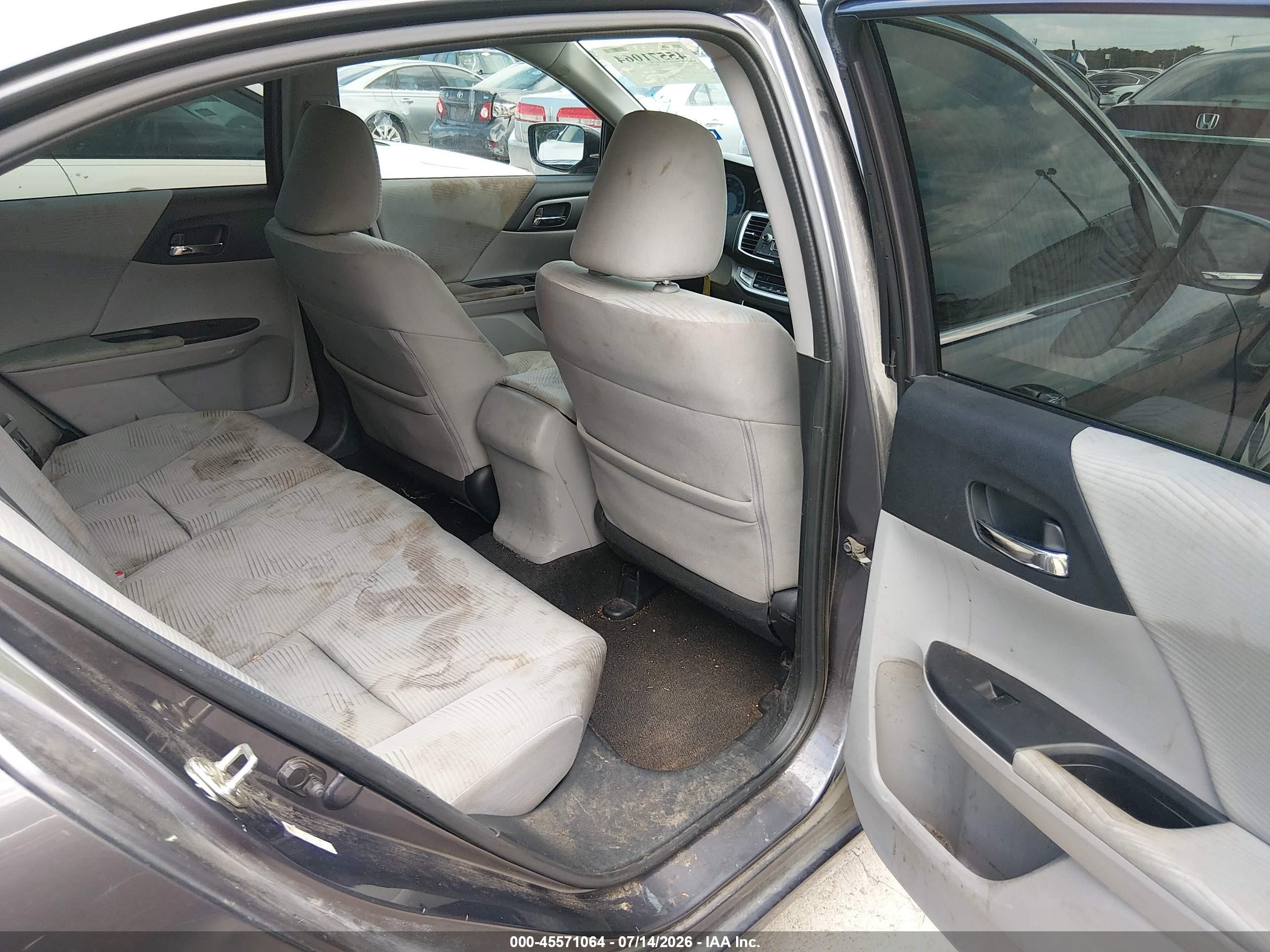 2014 Honda Accord Lx Gray vin: 1HGCR2F33EA011156