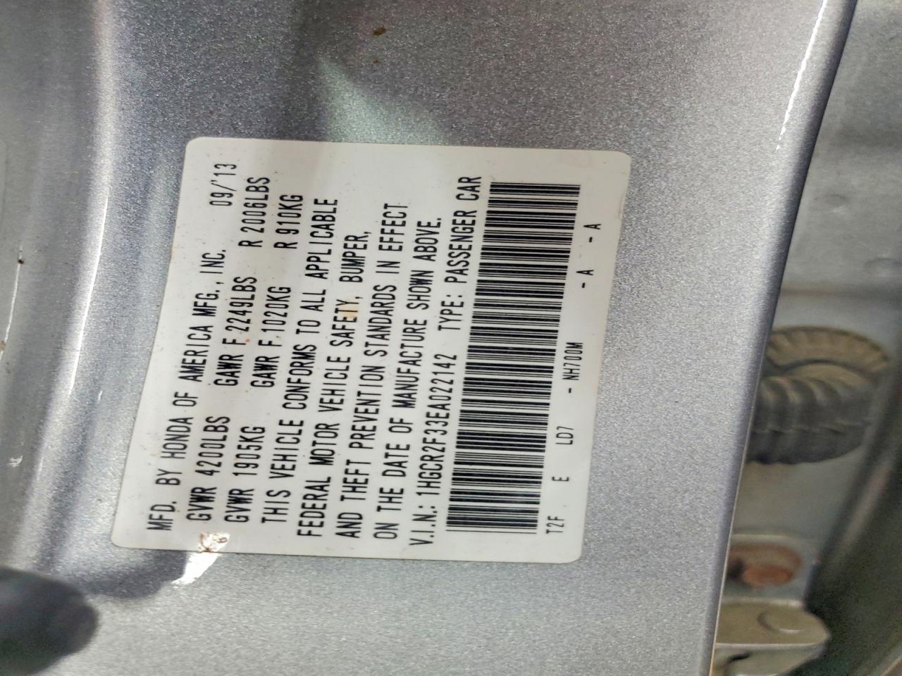 2014 Honda Accord Lx Silver vin: 1HGCR2F33EA022142