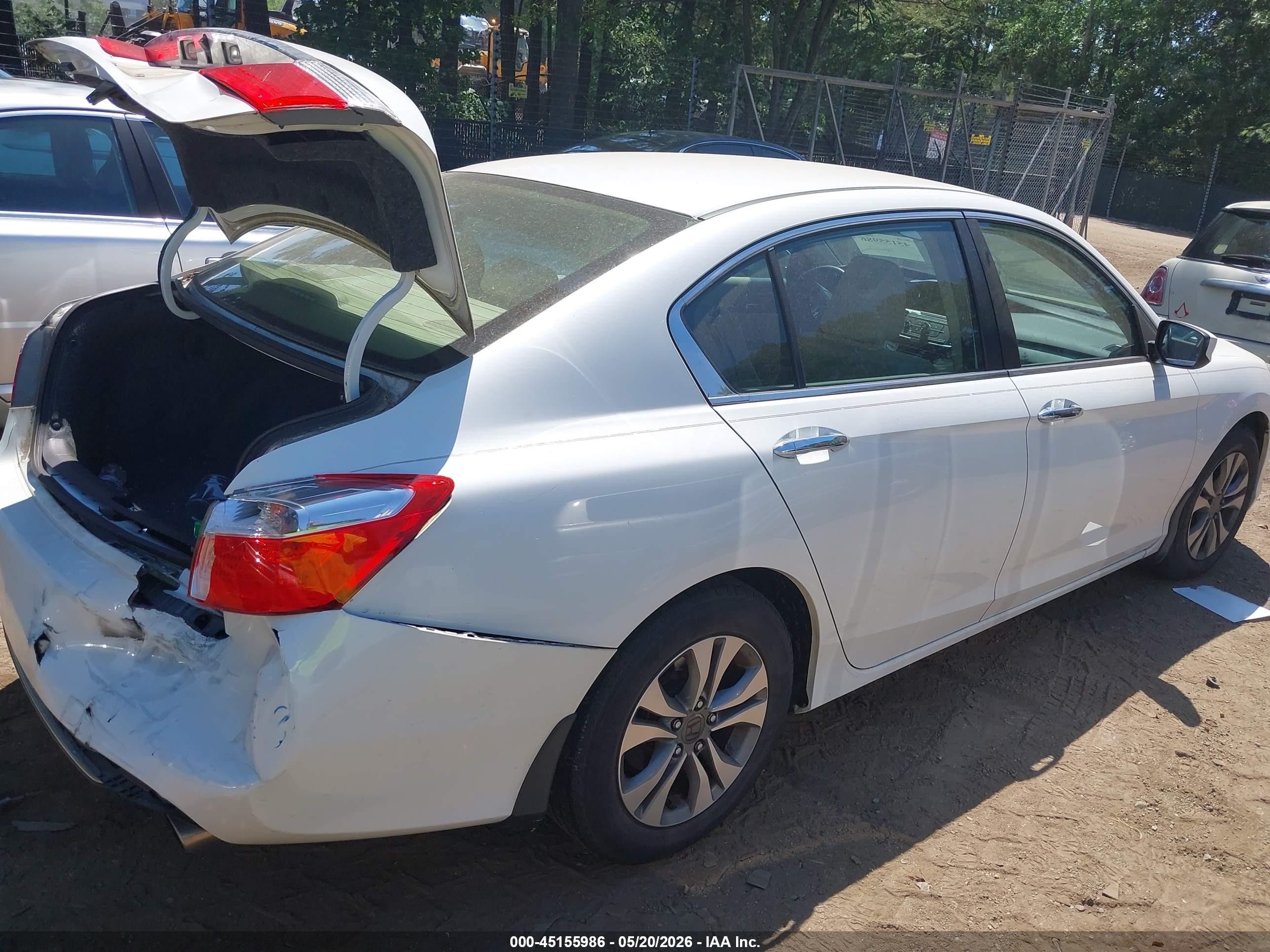 2014 Honda Accord Lx White vin: 1HGCR2F33EA024358