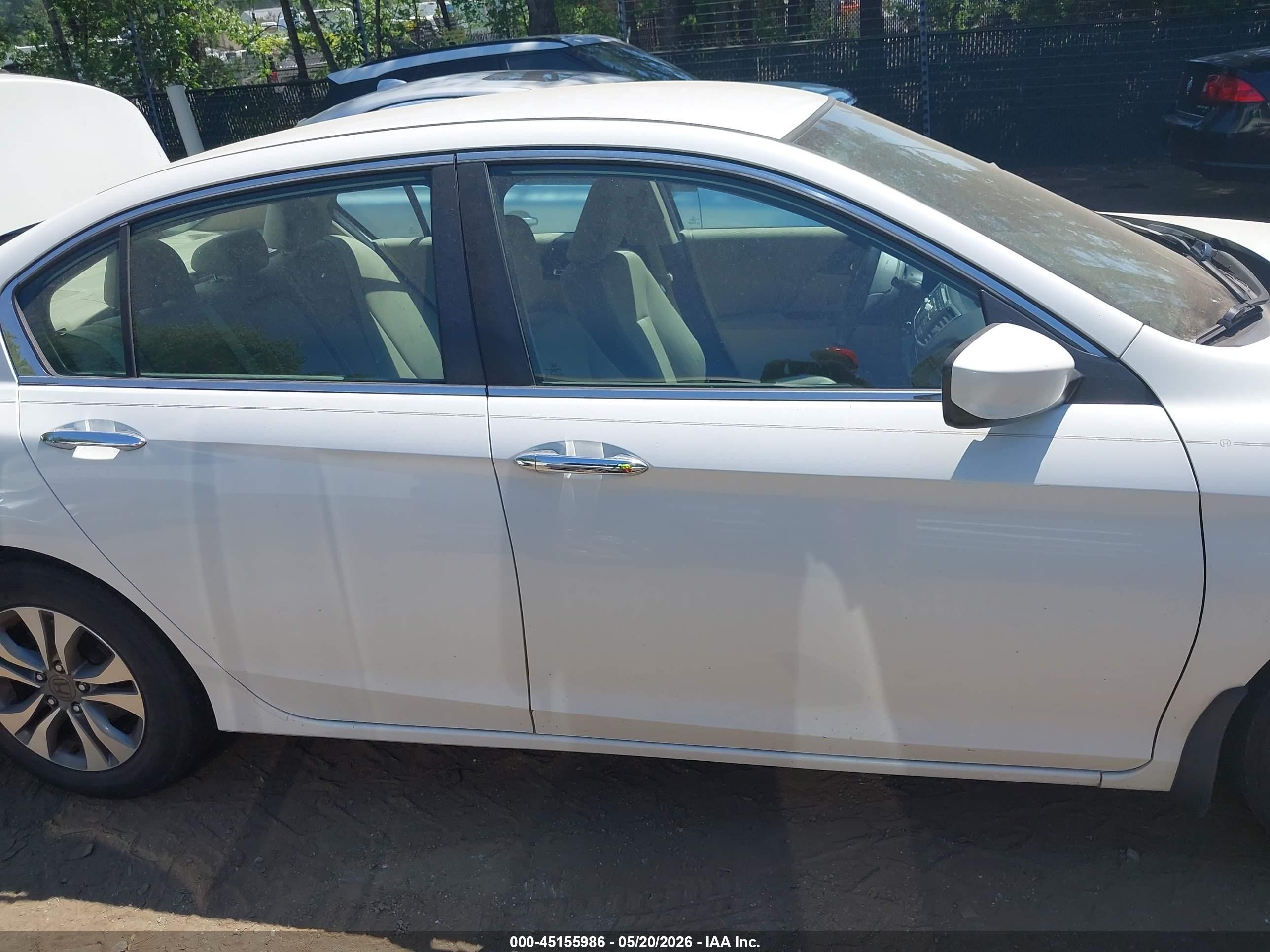 2014 Honda Accord Lx White vin: 1HGCR2F33EA024358