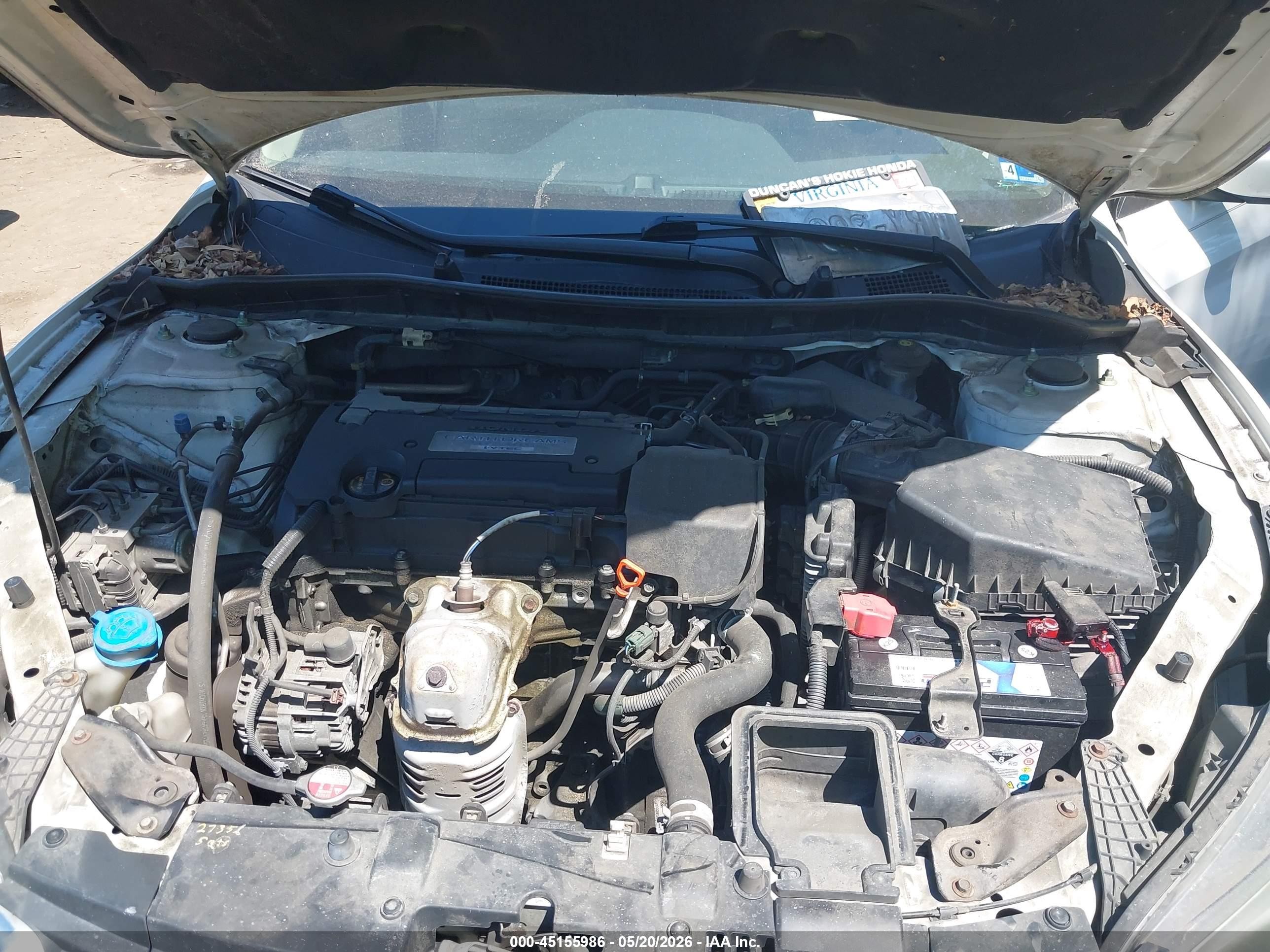 2014 Honda Accord Lx White vin: 1HGCR2F33EA024358