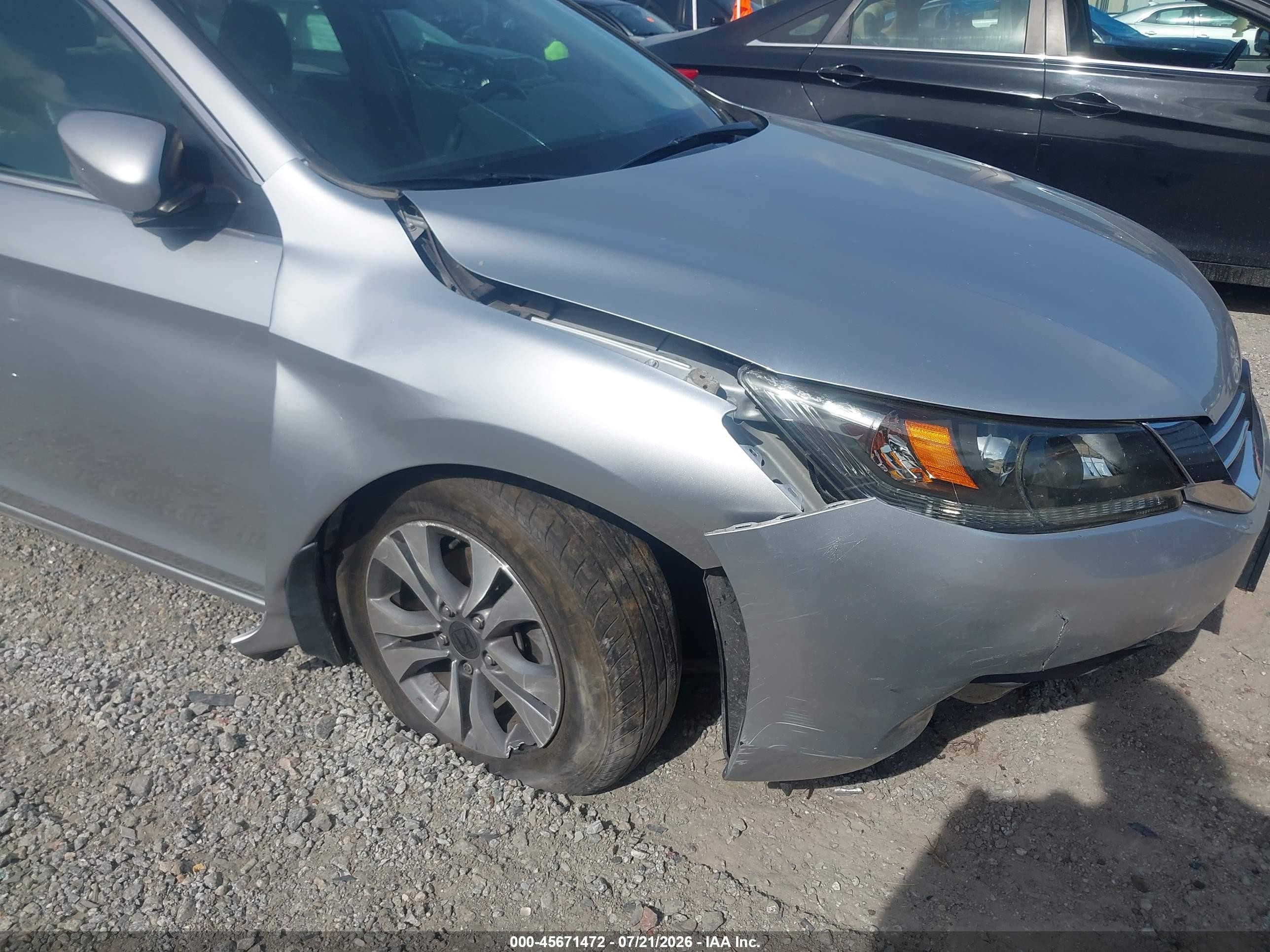 2014 Honda Accord Lx Silver vin: 1HGCR2F33EA133094