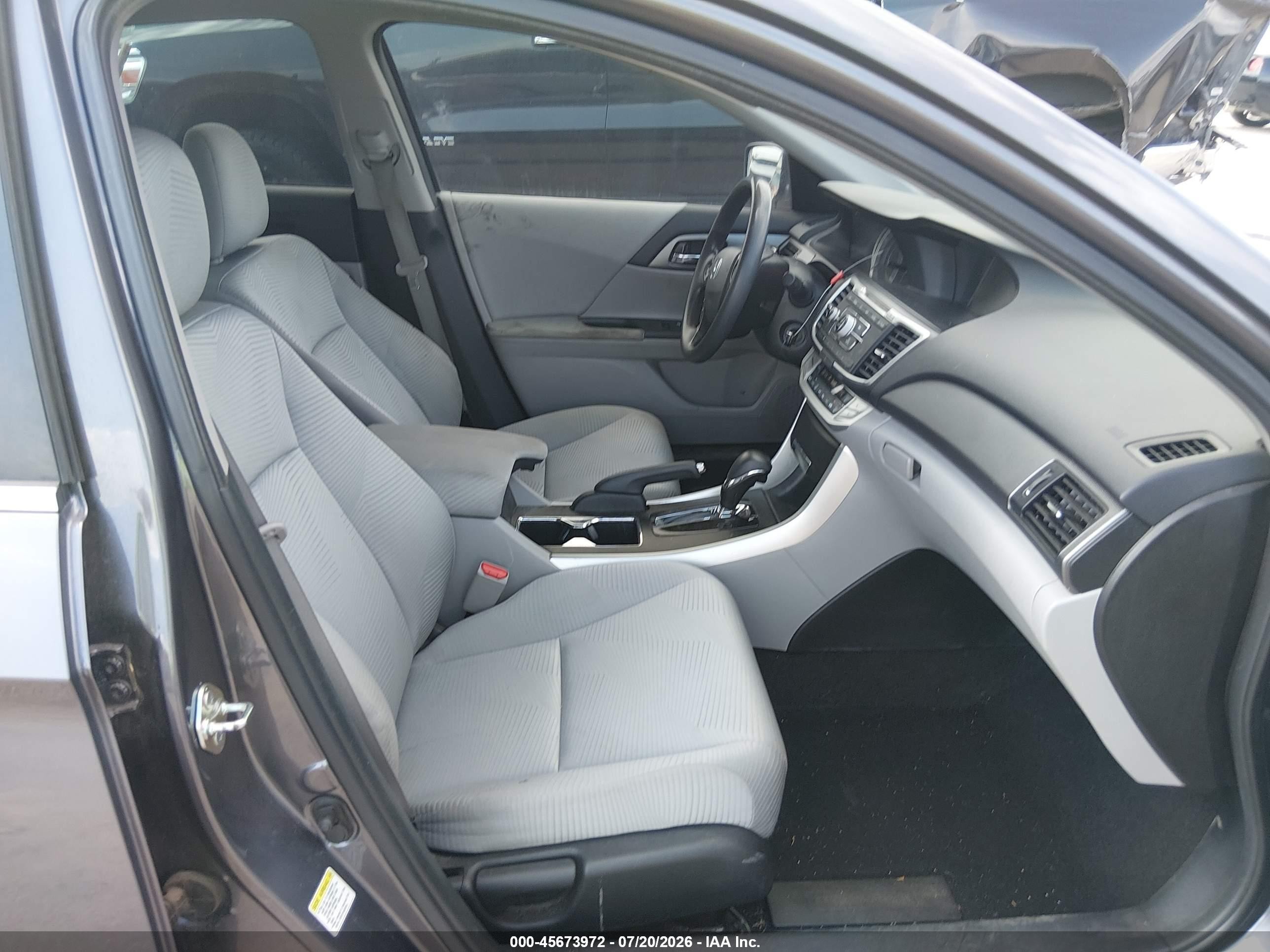 2014 Honda Accord Lx Gray vin: 1HGCR2F33EA138232