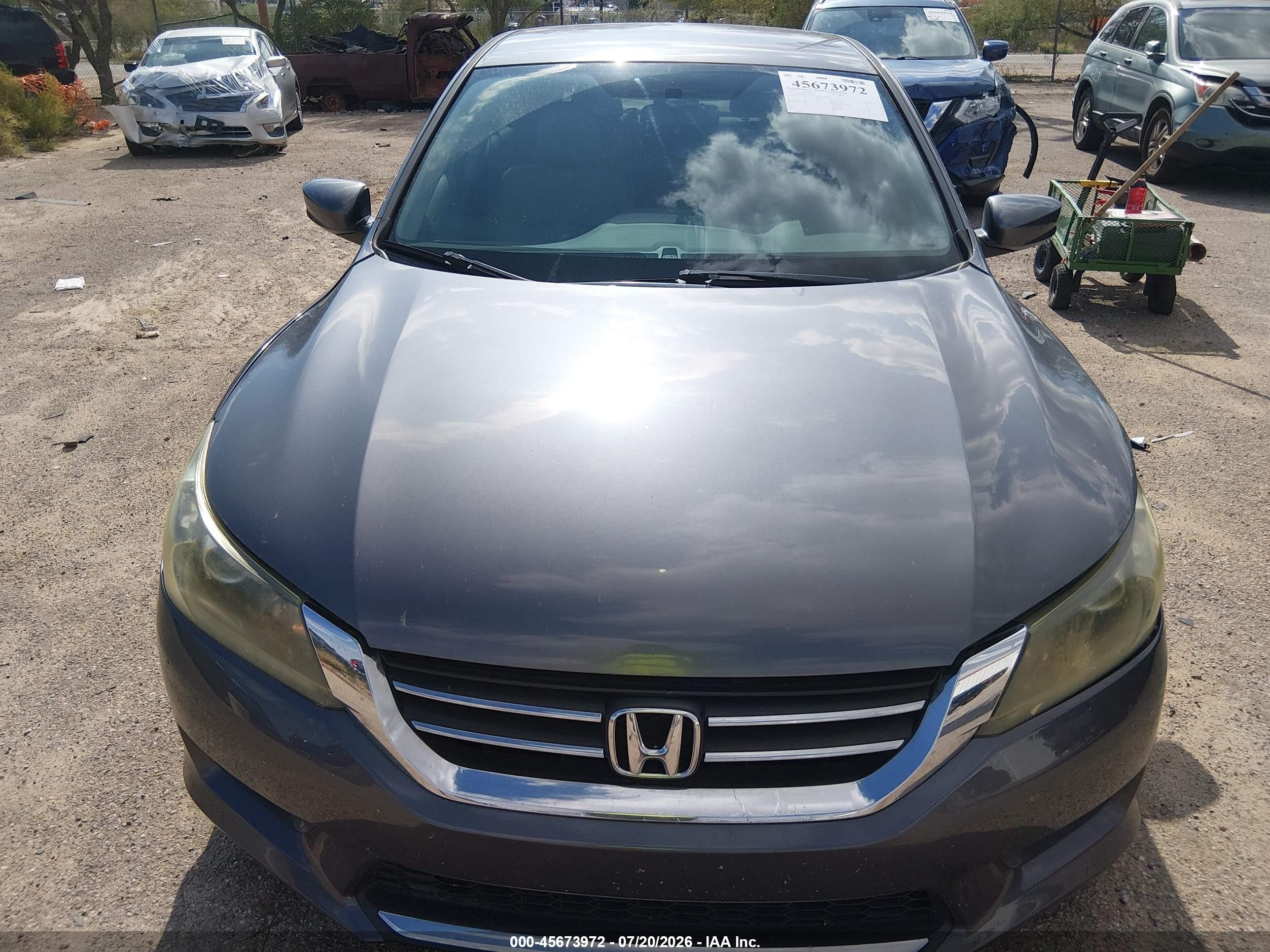 2014 Honda Accord Lx Gray vin: 1HGCR2F33EA138232